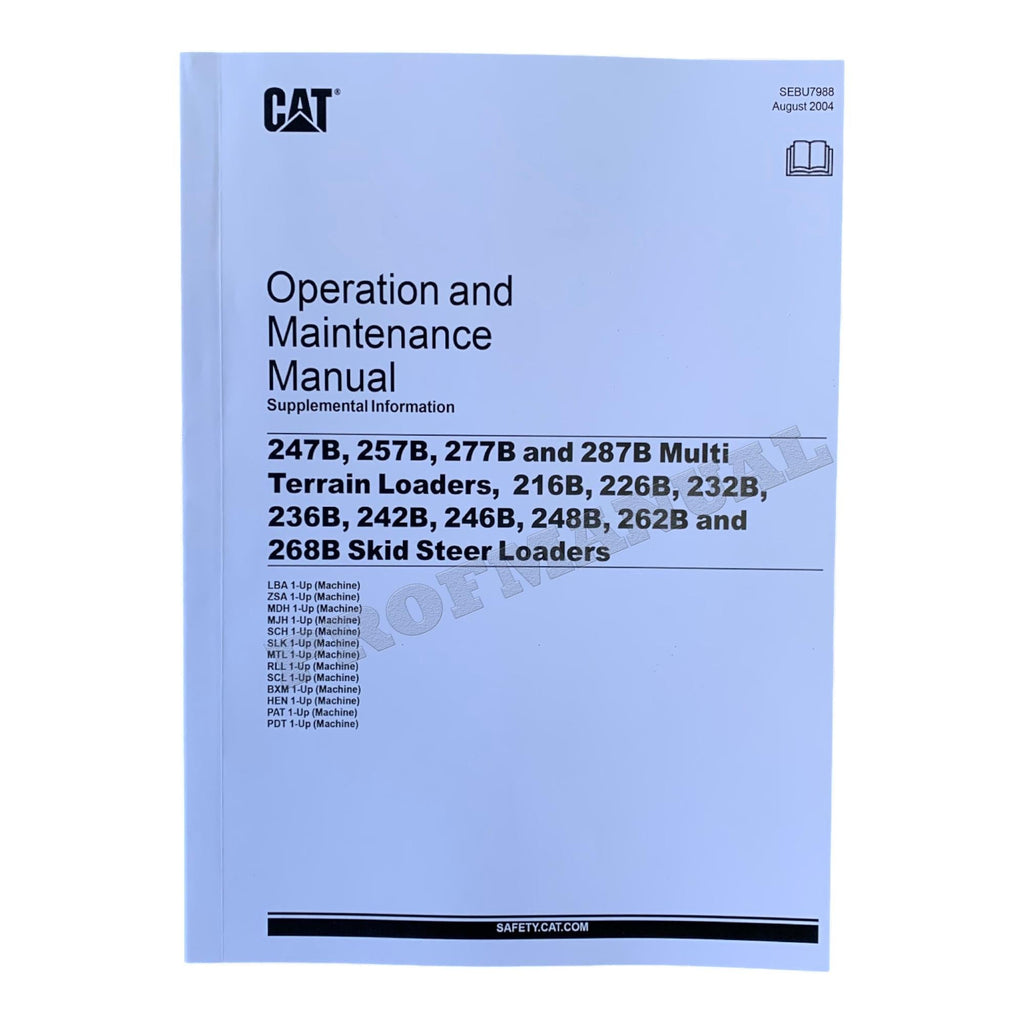 Manual de servicio completo del cargador Caterpillar 267B 277B 287B MDH1-UP *Enviar número de serie