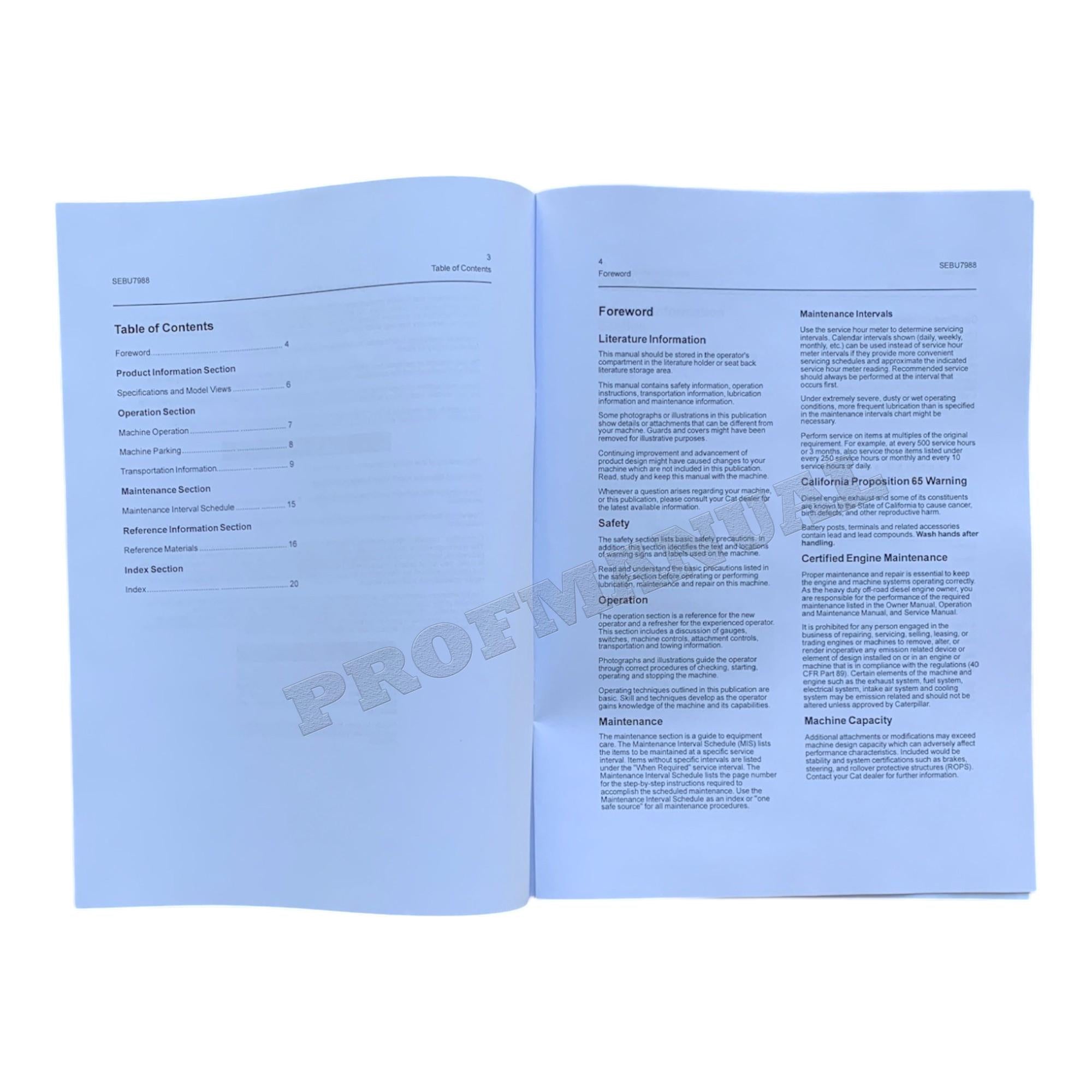 Caterpillar Cat 252B 262B 268B 248B Skid Steer Loader Operators Maintenance Manual +SUPPL