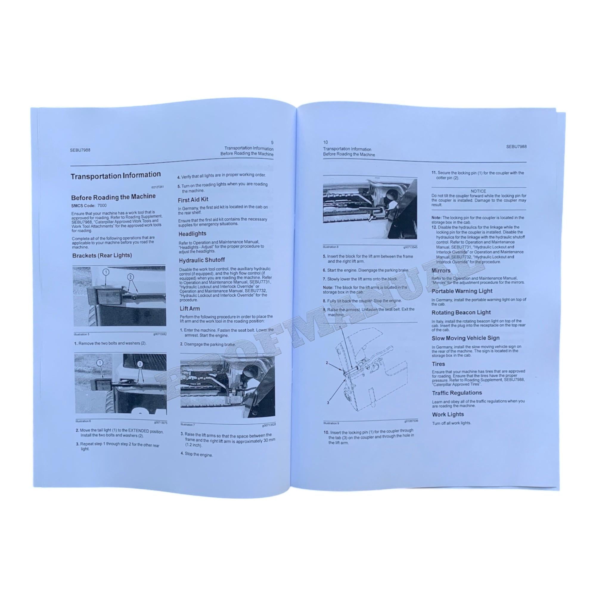 Caterpillar Cat 252B 262B 268B 248B Skid Steer Loader Operators Maintenance Manual +SUPPL