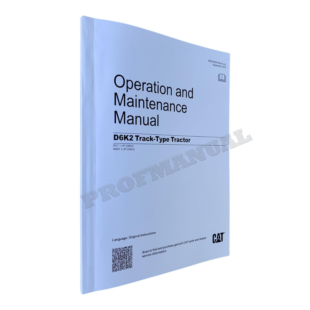 Caterpillar D6K2 Track Tractor Operators Maintenance Manual ser RST1-Up WMR1-Up