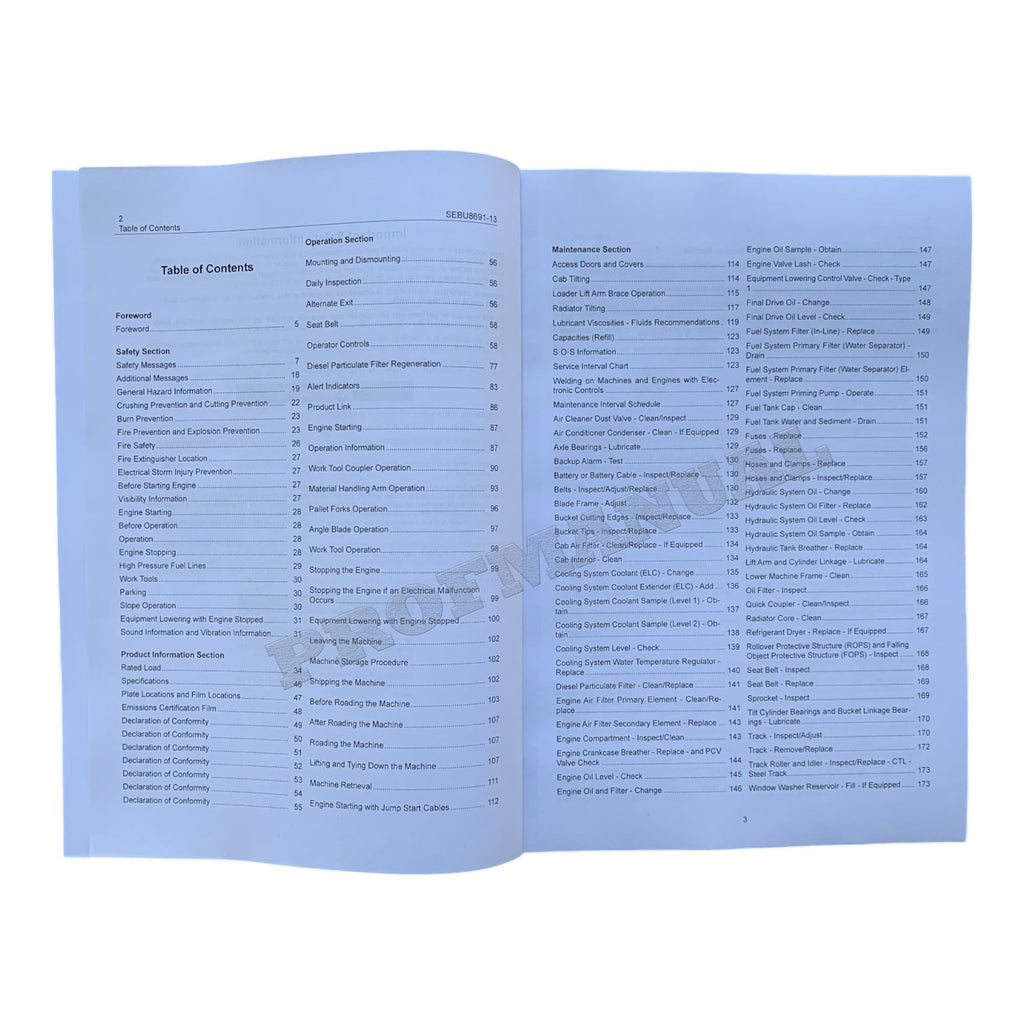 Caterpillar Cat 272D 272D XHP Skid Steer Loader OPERATORS MAINTENANCE MANUAL