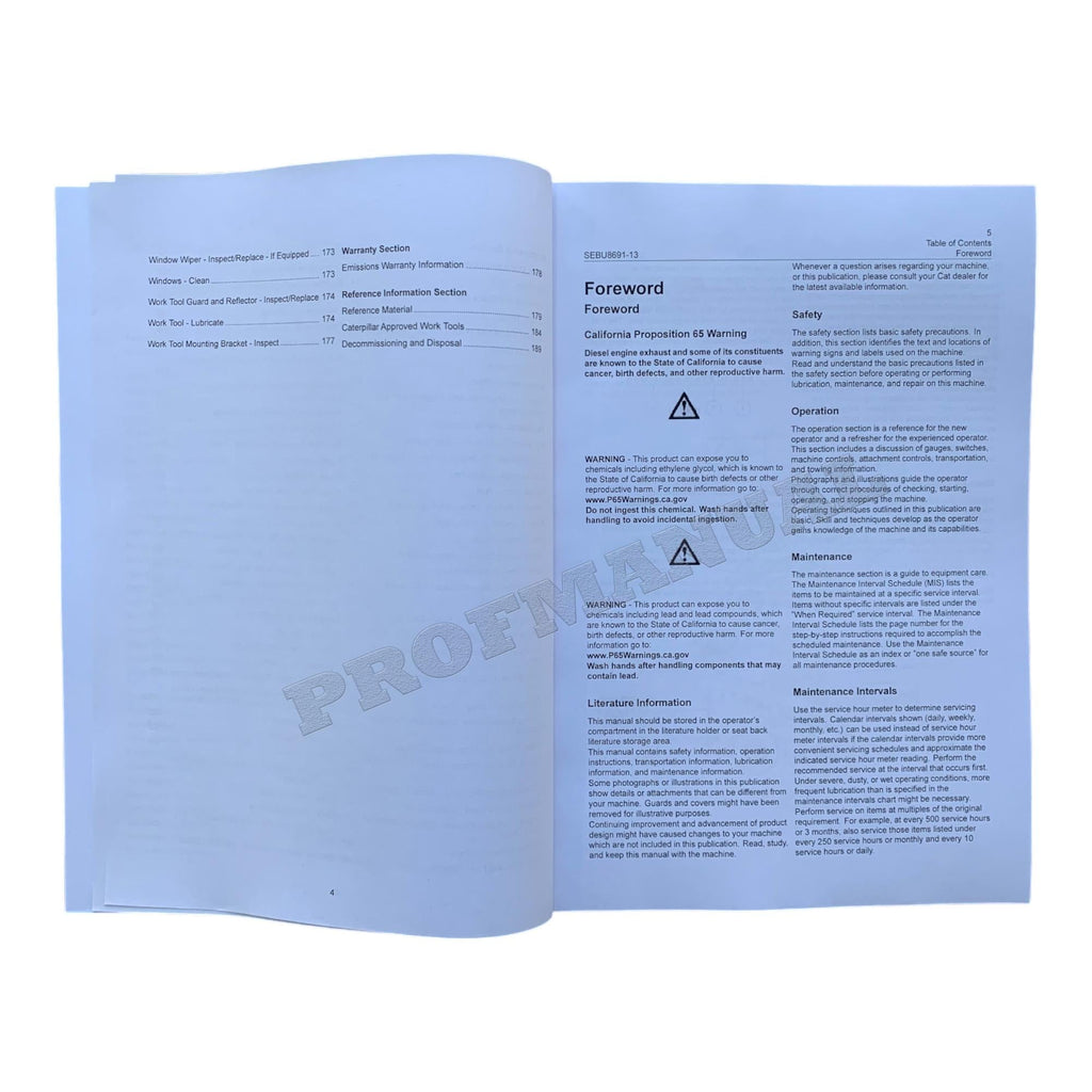 Caterpillar Cat 272D 272D XHP Skid Steer Loader OPERATORS MAINTENANCE MANUAL