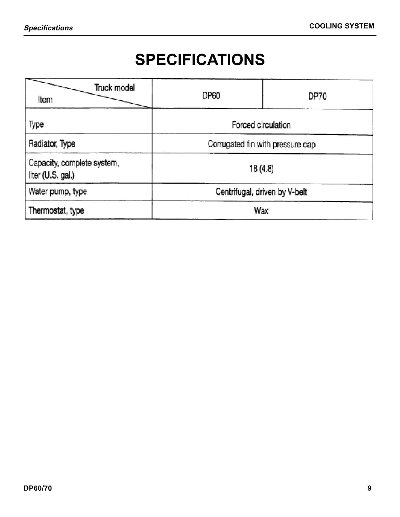 Manual de servicio del mástil del chasis de la carretilla elevadora Caterpillar DP60 DP70