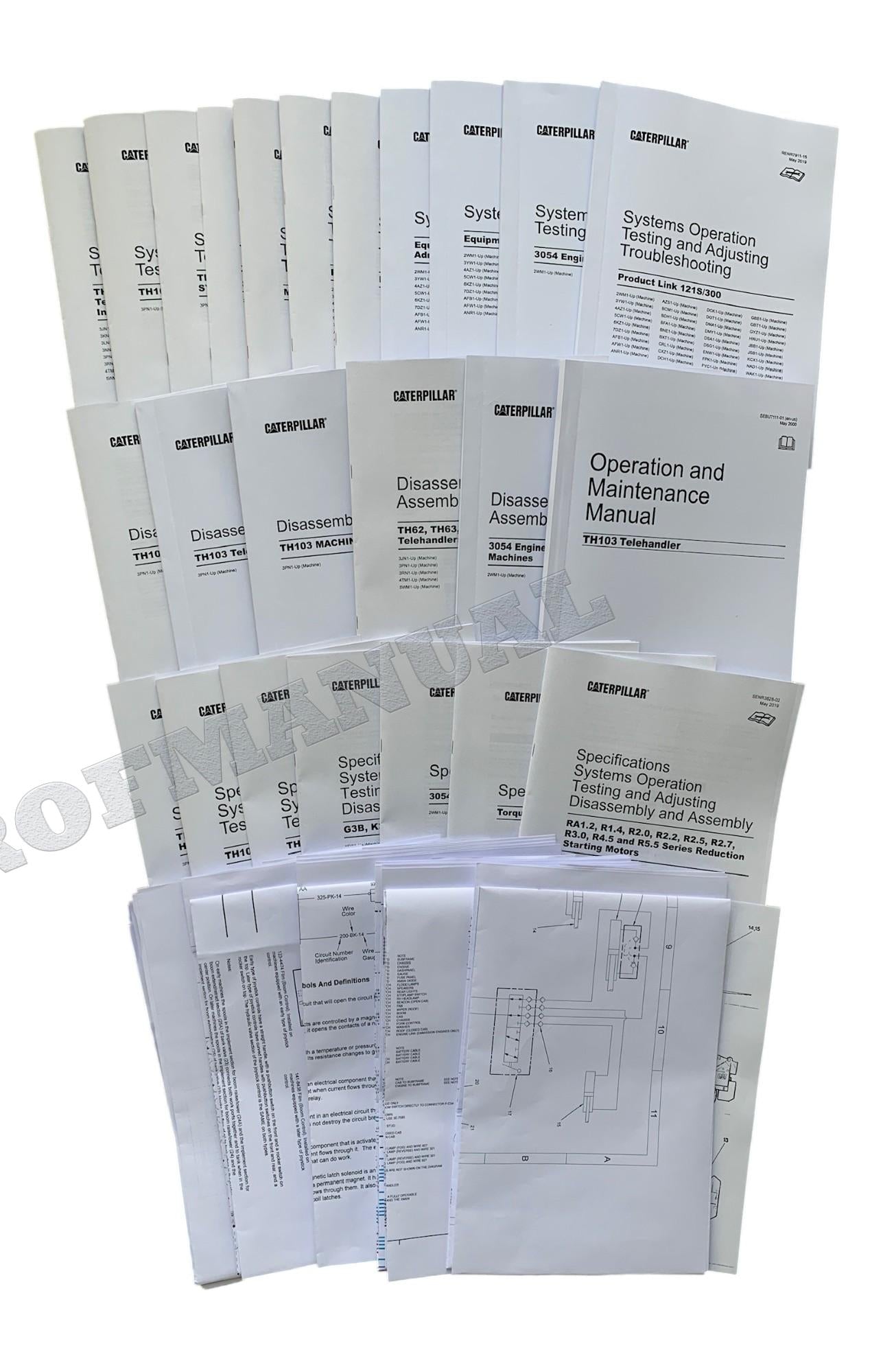 Caterpillar TH103 Telehandler Full Service Manual *Send serial number