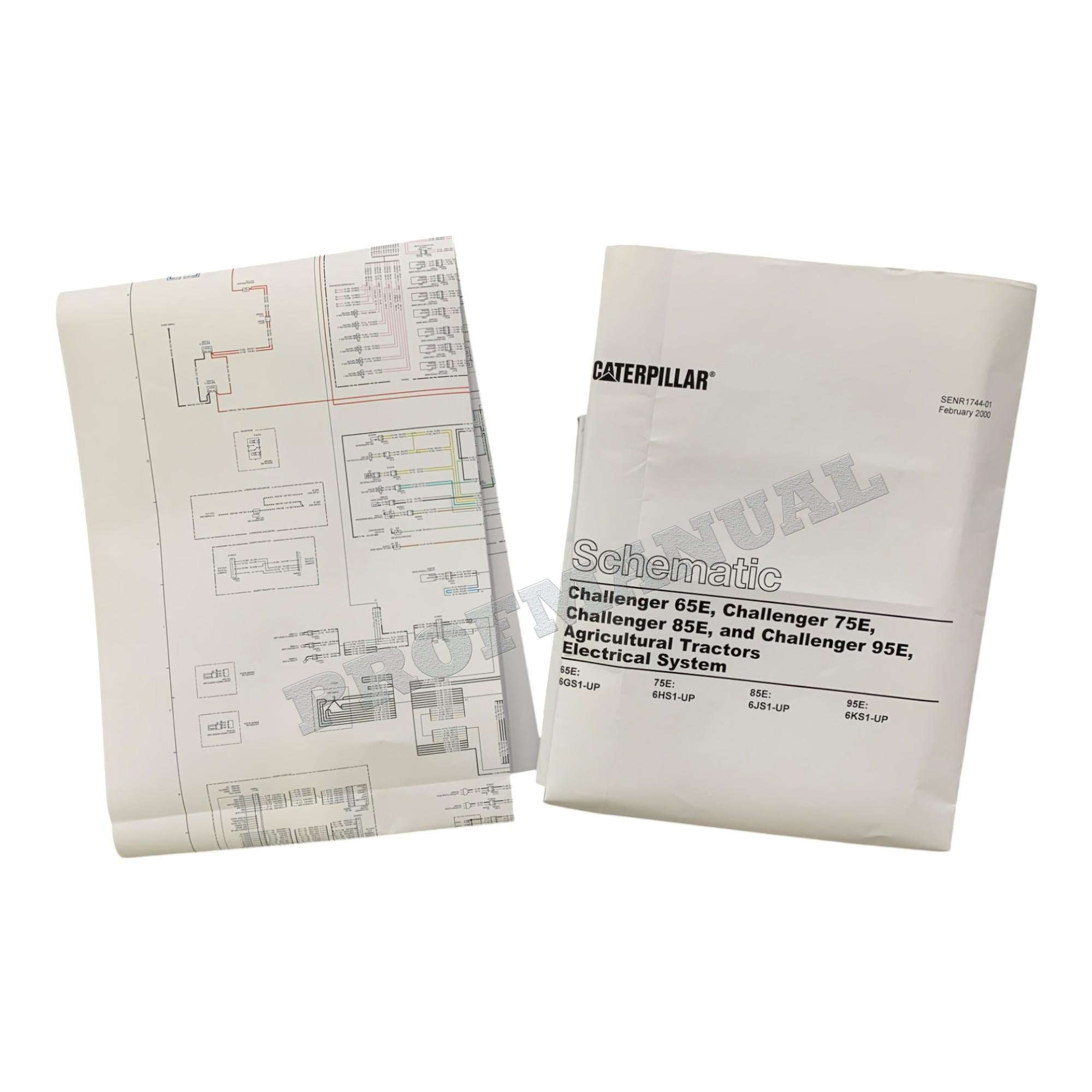 Caterpillar 65E 75E 85E 95E Tractor Electric System Schematic Service Manual