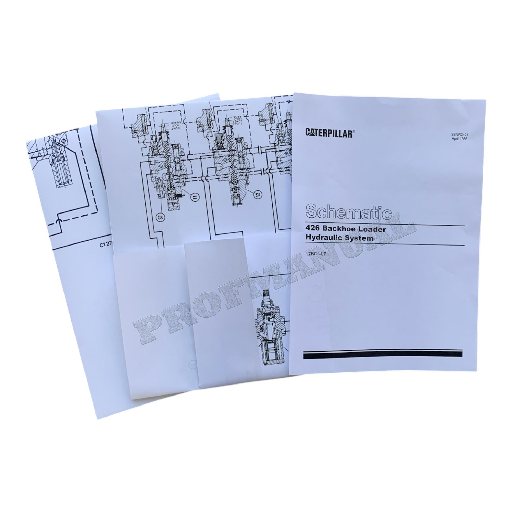 Caterpillar 426 Backhoe Loader Hydraulic System Schematic Service Manual