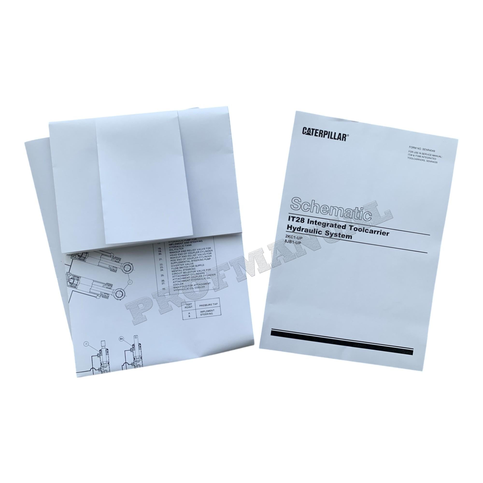 Manual de servicio completo del portaherramientas integrado Caterpillar IT28 IT28B 17 libros *Enviar número de serie