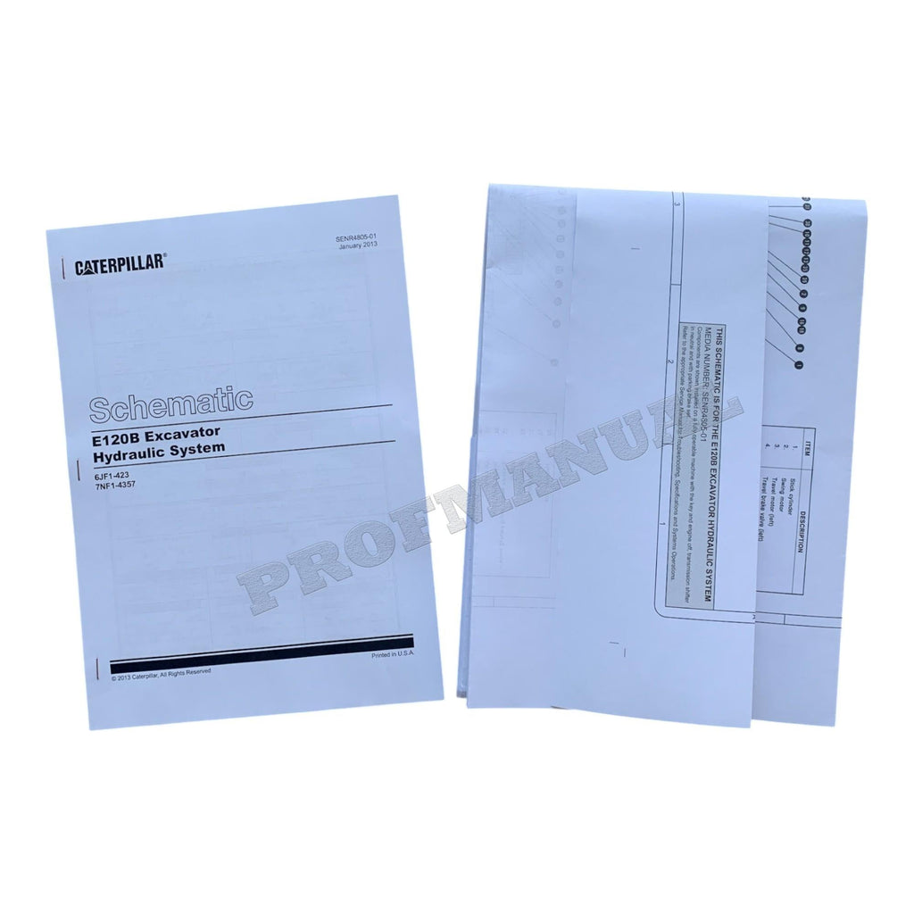 Manual de servicio completo de la EXCAVADORA Caterpillar E120B *Enviar número de serie