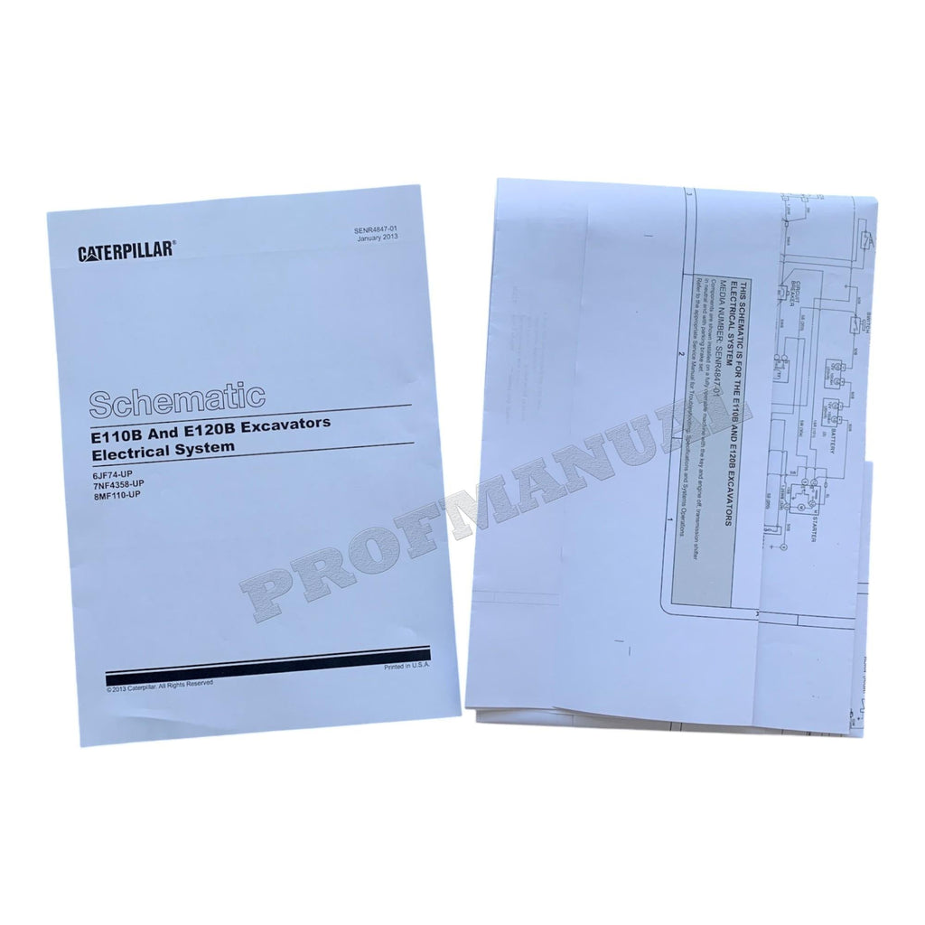 Manual de servicio completo de la EXCAVADORA Caterpillar E120B *Enviar número de serie