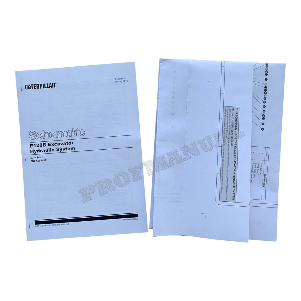 Manual de servicio completo de la EXCAVADORA Caterpillar E120B *Enviar número de serie