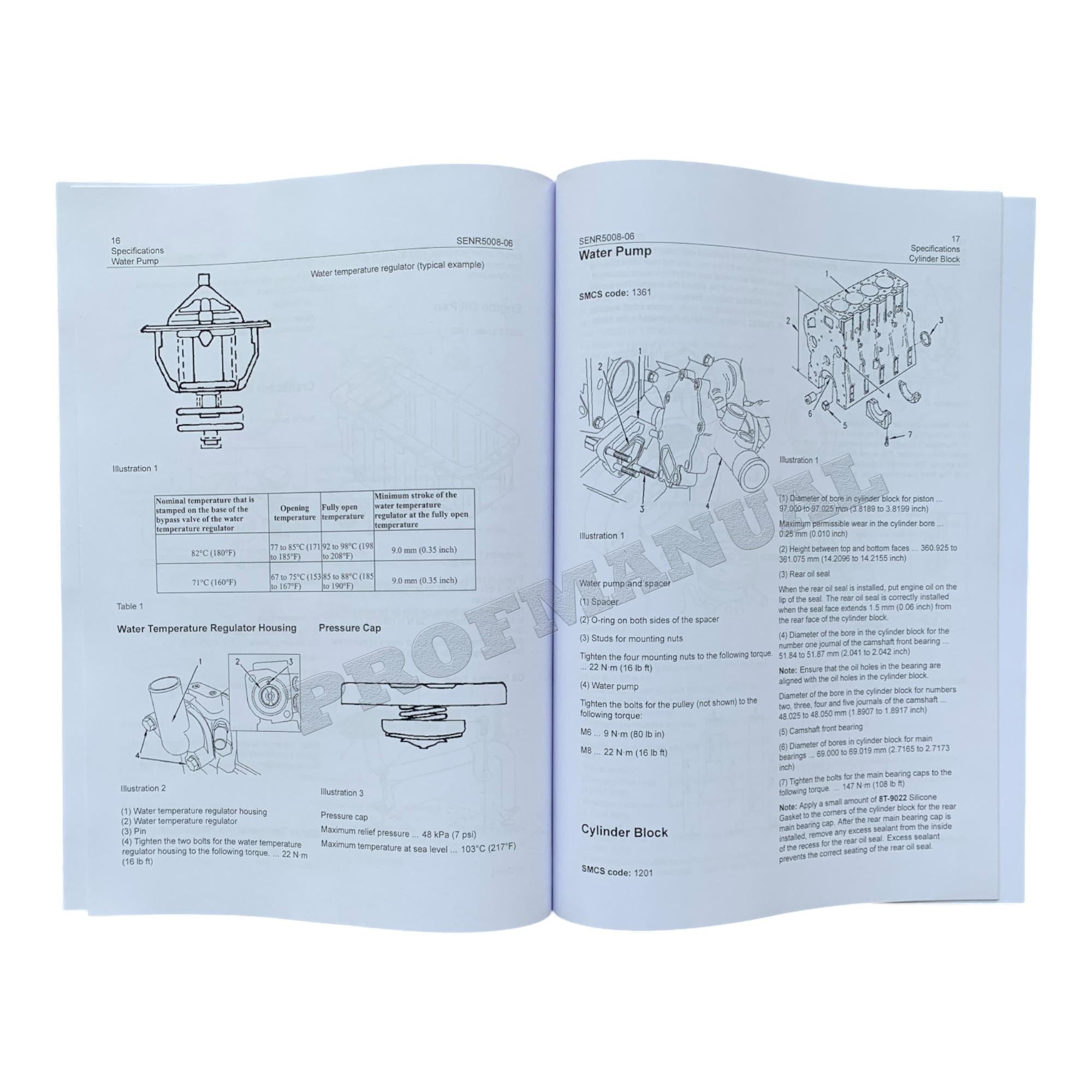 Manual de servicio del motor Caterpillar 3034 para minicargadoras 236, 246, 248, 252 y 262 *Enviar número de serie