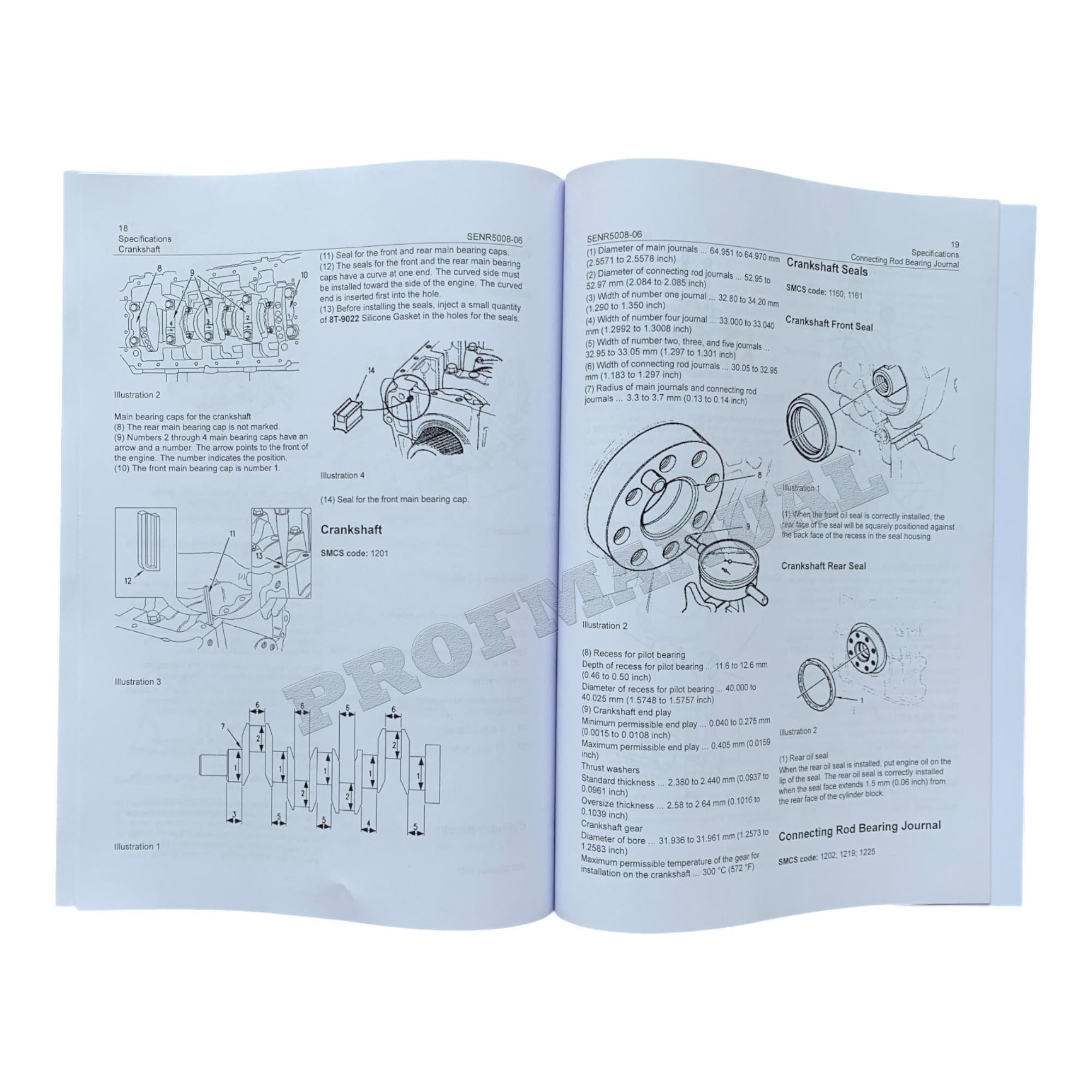Manual de servicio del motor Caterpillar 3034 para minicargadoras 236, 246, 248, 252 y 262 *Enviar número de serie