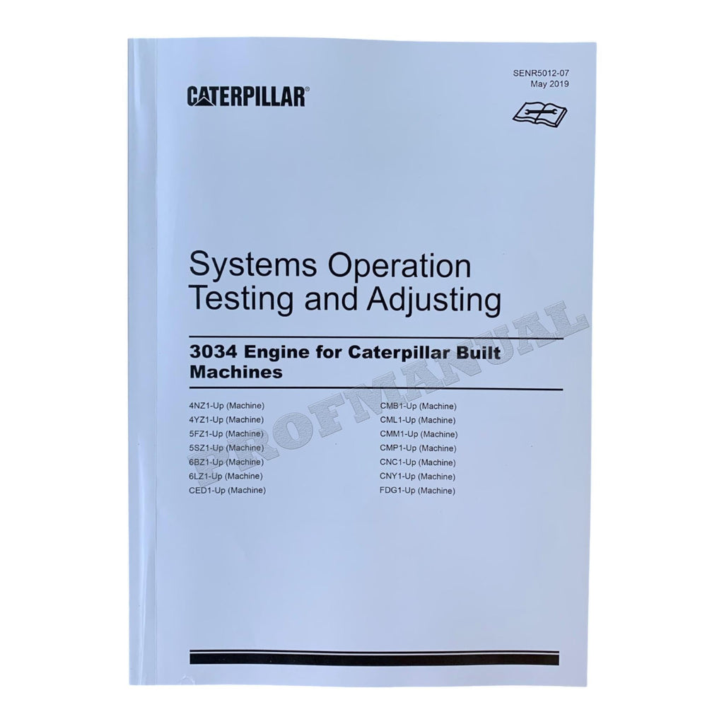 Manual de servicio del motor Caterpillar 3034 para minicargadoras 236, 246, 248, 252 y 262 *Enviar número de serie