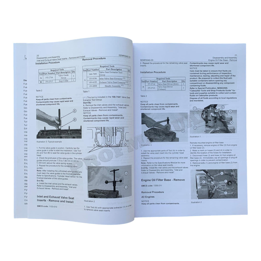 Manual de servicio del motor Caterpillar 3034 para minicargadoras 236, 246, 248, 252 y 262 *Enviar número de serie