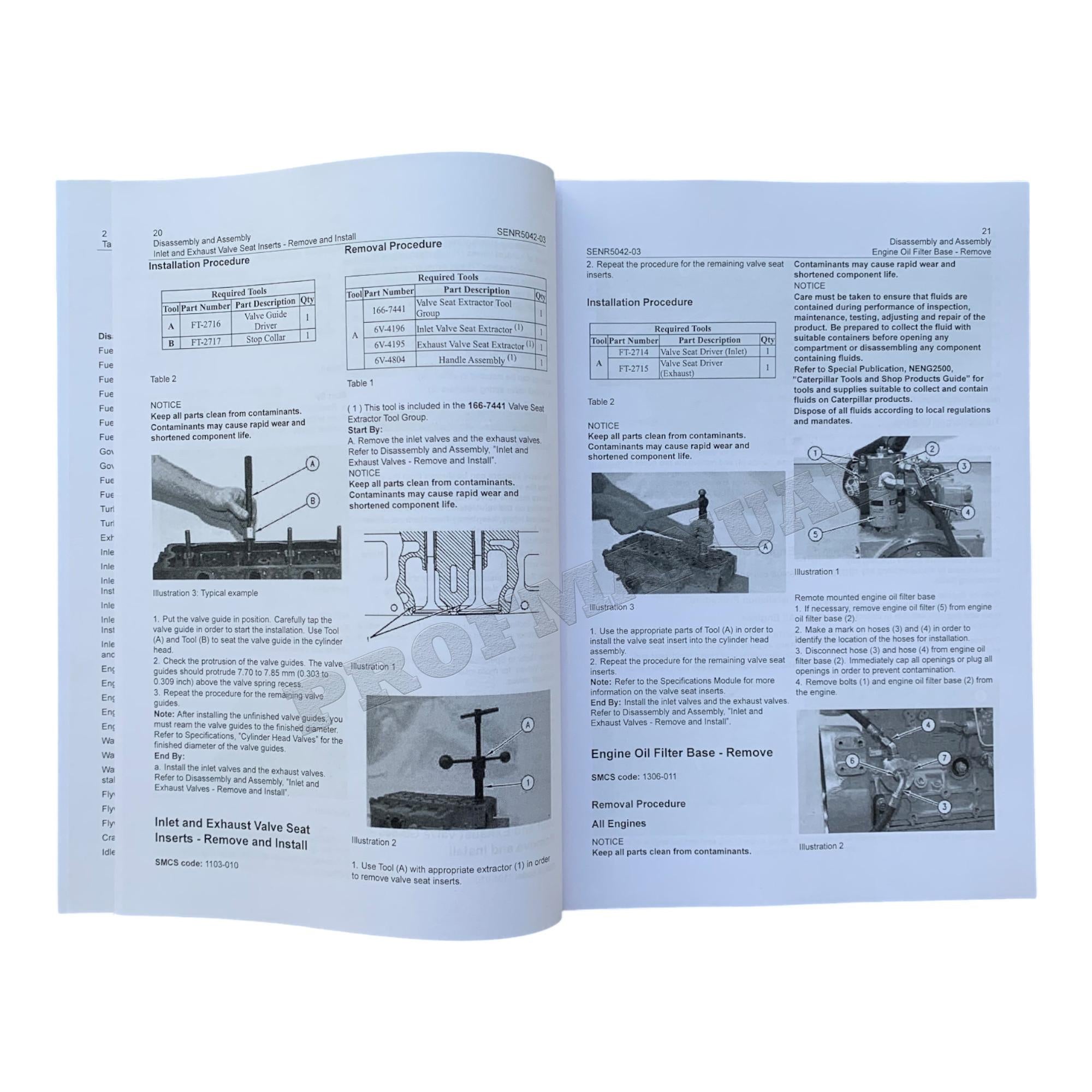 Manual de servicio del motor Caterpillar 3034 para minicargadoras 236, 246, 248, 252 y 262 *Enviar número de serie