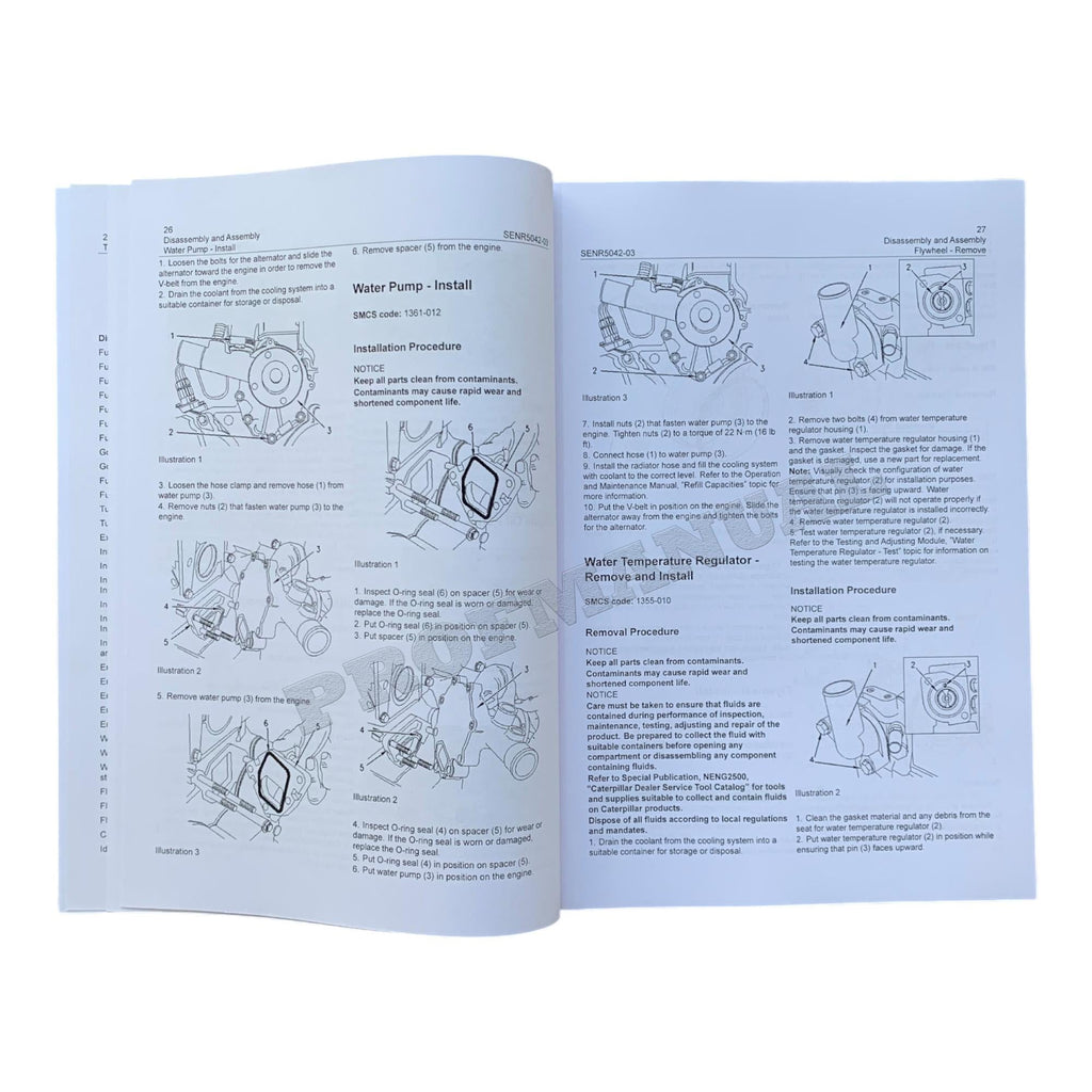 Manual de servicio del motor Caterpillar 3034 para minicargadoras 236, 246, 248, 252 y 262 *Enviar número de serie