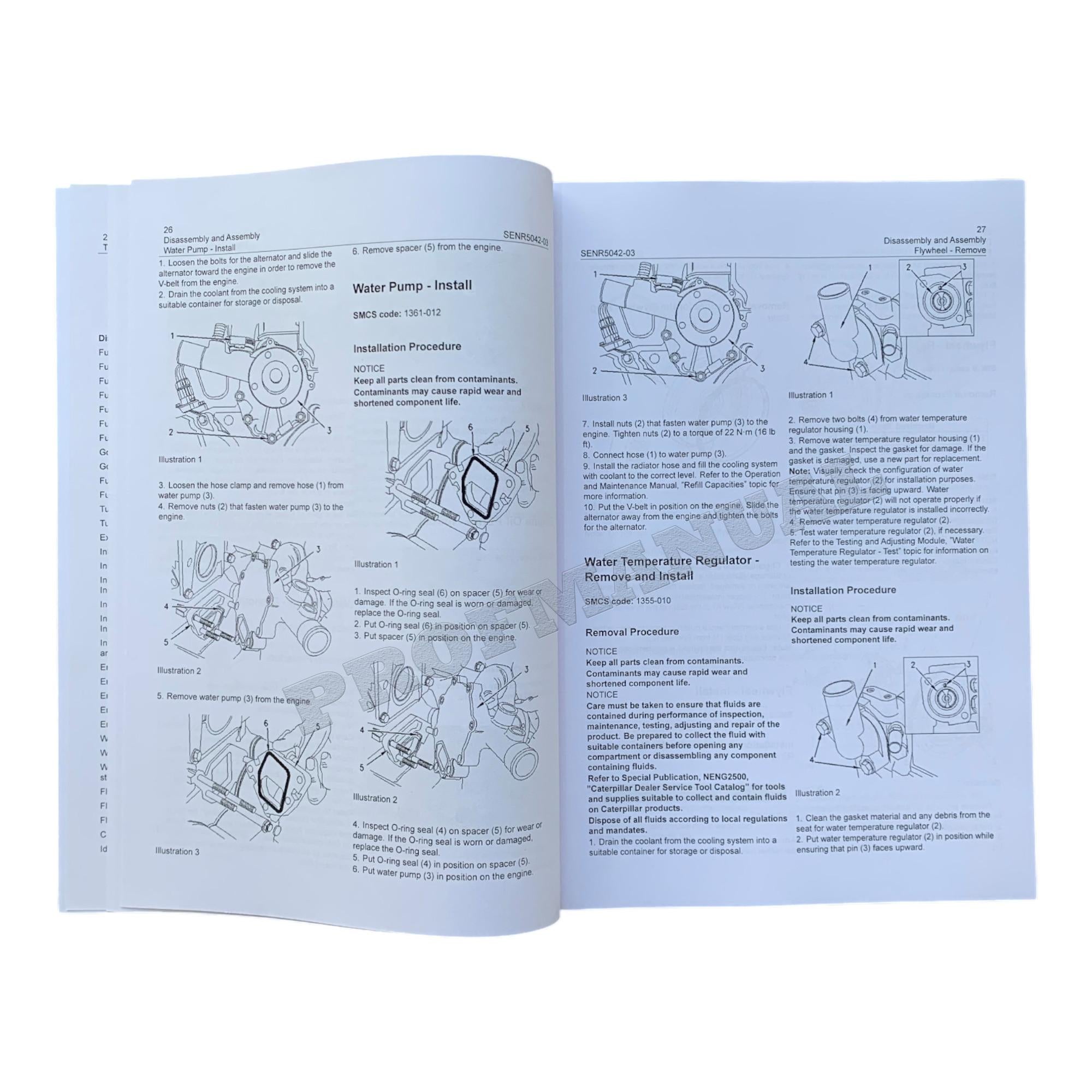 Manual de servicio del motor Caterpillar 3034 para minicargadoras 236, 246, 248, 252 y 262 *Enviar número de serie