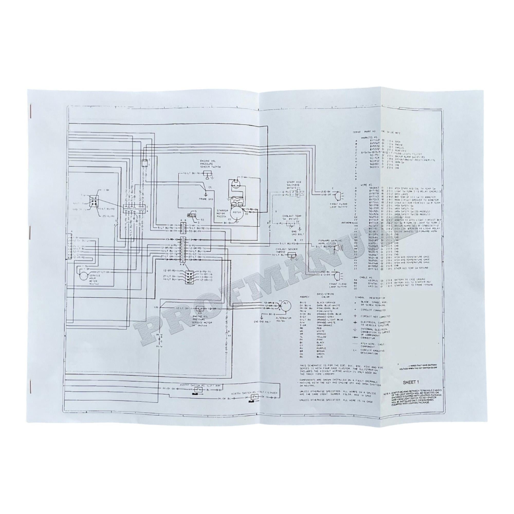 Caterpillar D3C D4C D5C Tractor 931C 935C SER 2 TRACK Schematic Service Manual