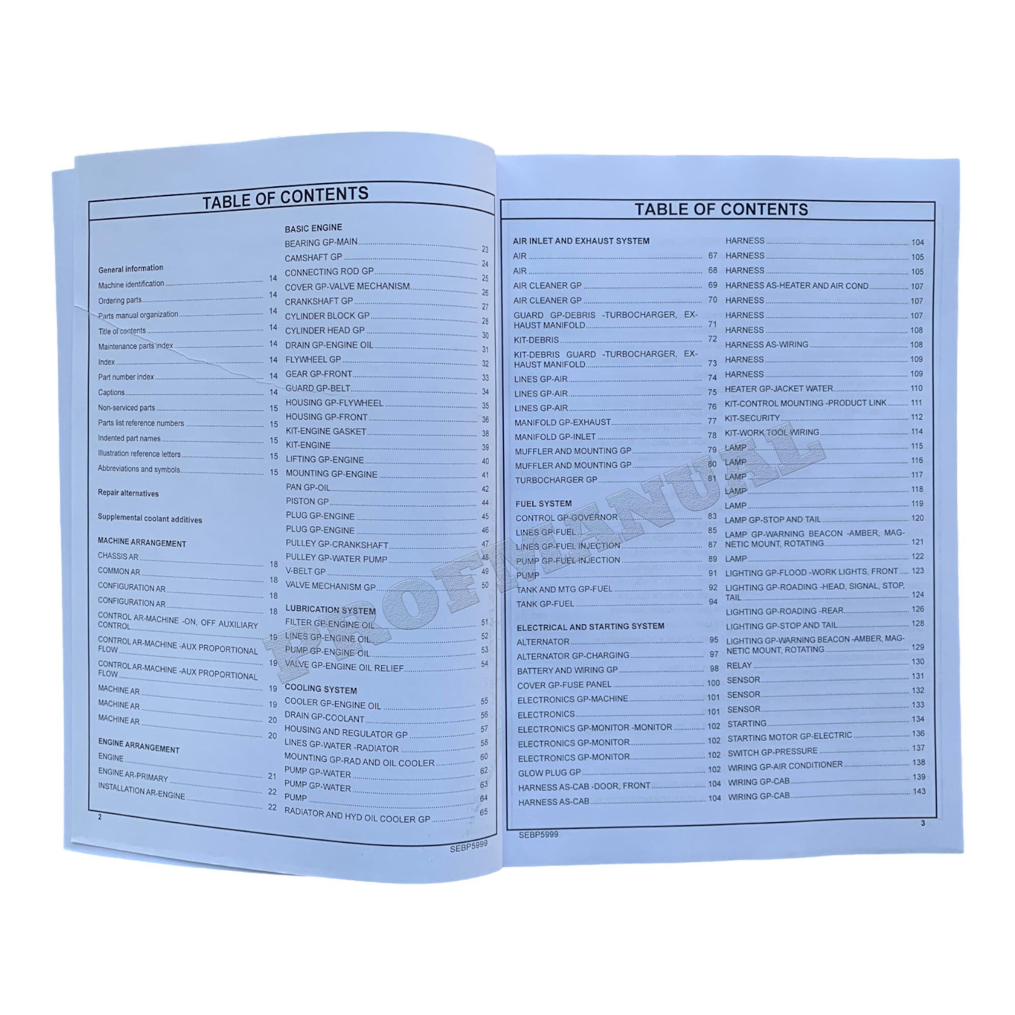 Caterpillar Cat 279C2 Compact Track Loader Parts Catalog Manual SEBP5999