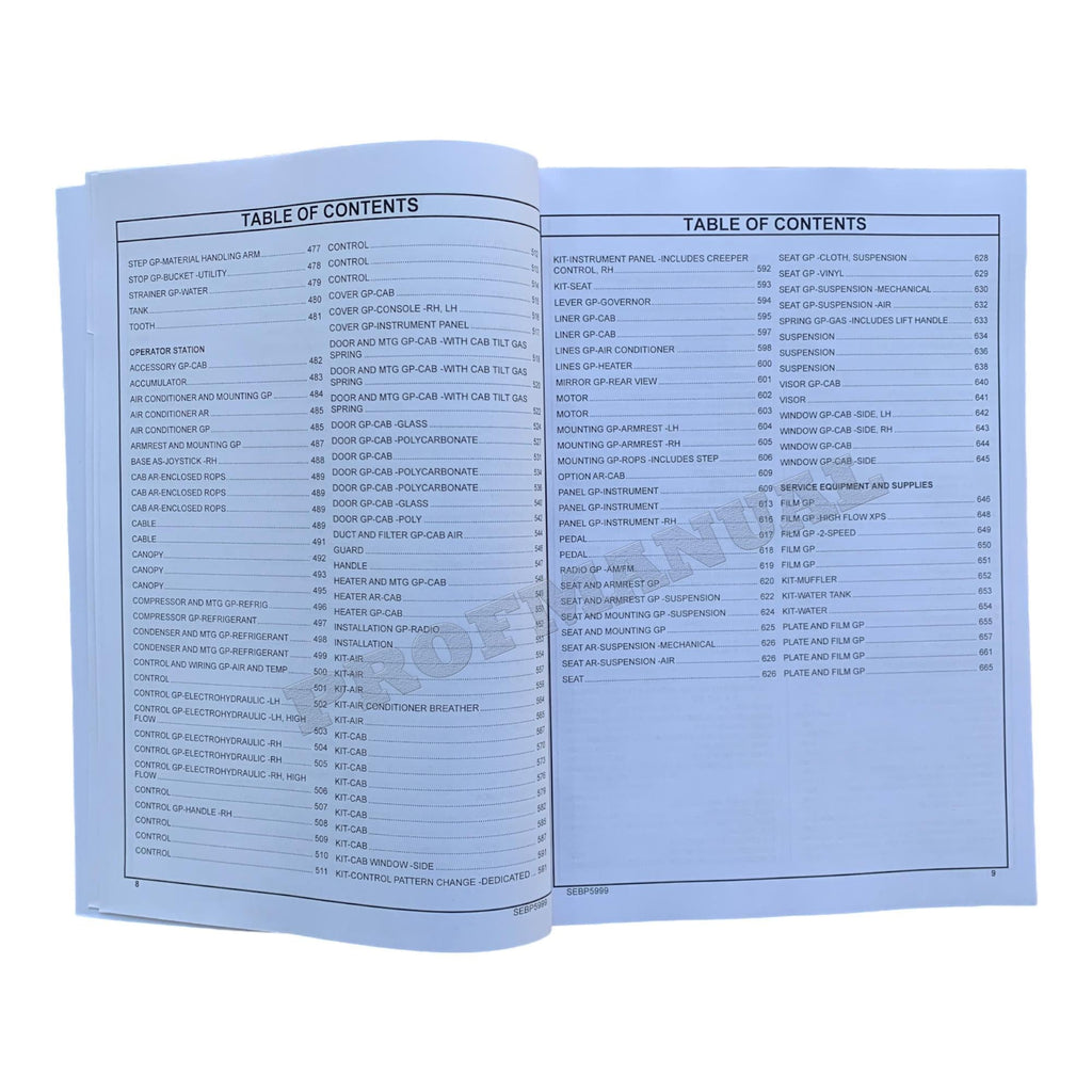 Caterpillar Cat 279C2 Compact Track Loader Parts Catalog Manual SEBP5999