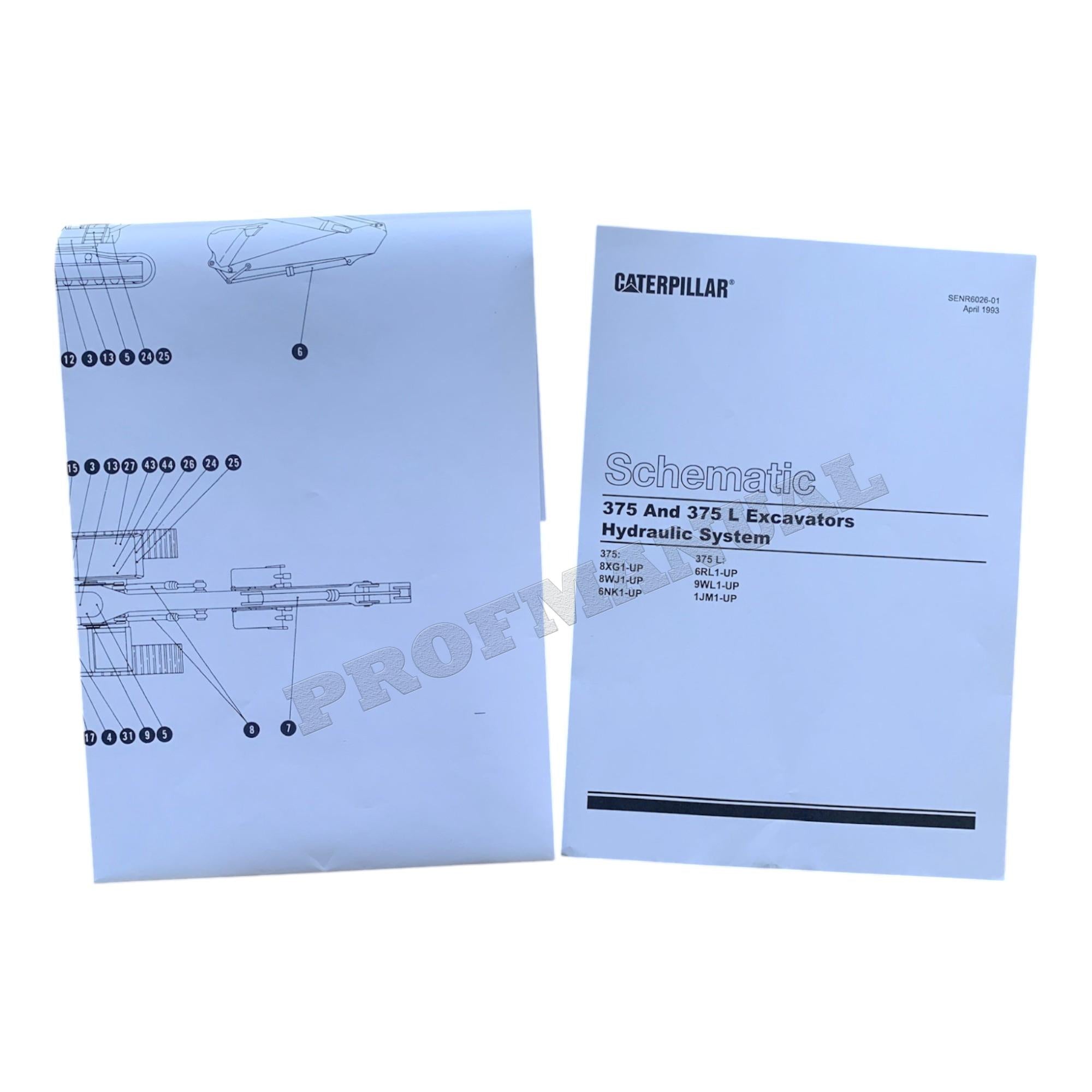 Caterpillar 350 350L Excavator Hydraulic Schematic Service Manual