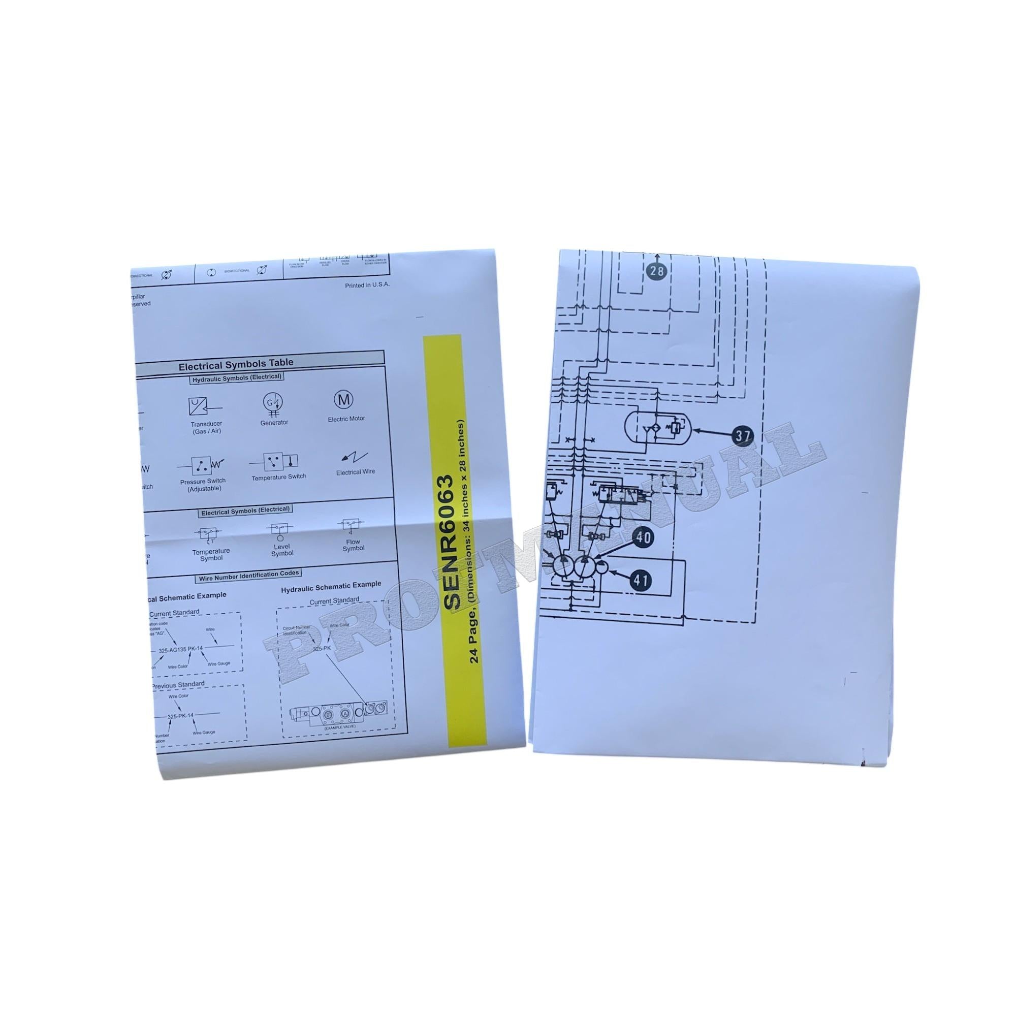 Caterpillar E240C EL240C Excavator Hydraulic Schematic Service Manual