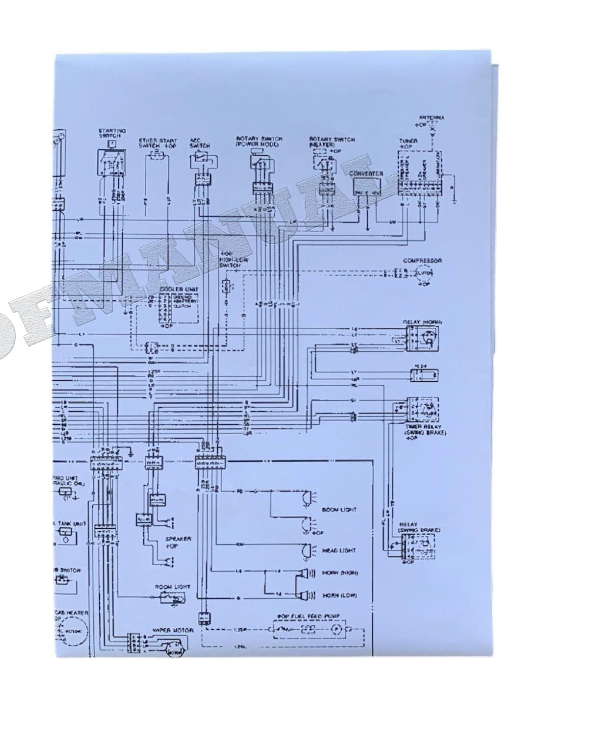 Caterpillar E240C EL240C Excavator ELECTRICAL Schematic Service Manual