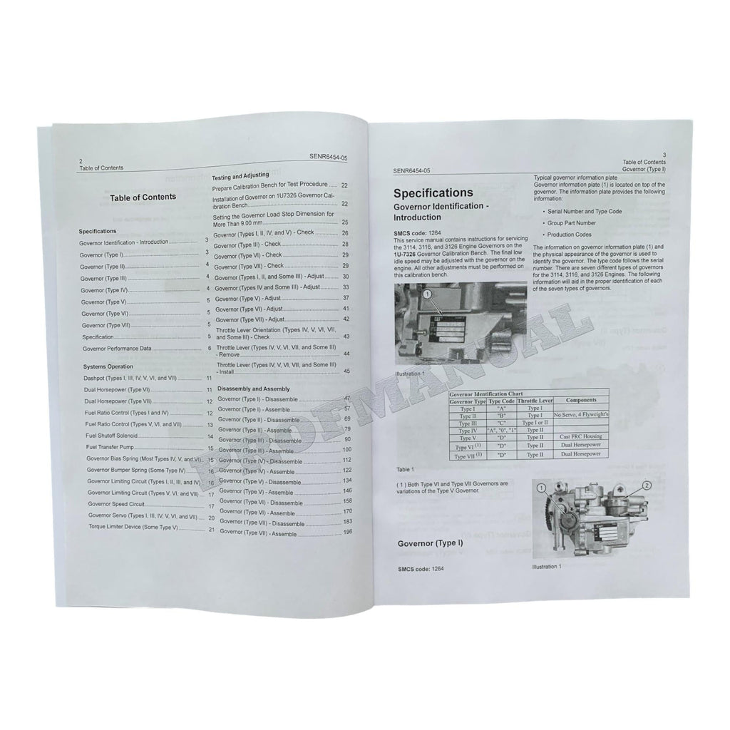 Caterpillar 3114 3116 3126 MUI Engine Disassembly Assembly Service Manual