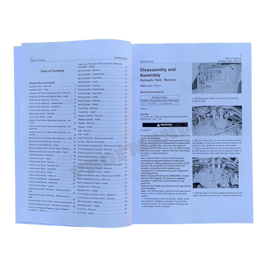 Caterpillar D250E D300E 2 Dump TRUCK Machine SYSTEM Disass Assem Service Manual