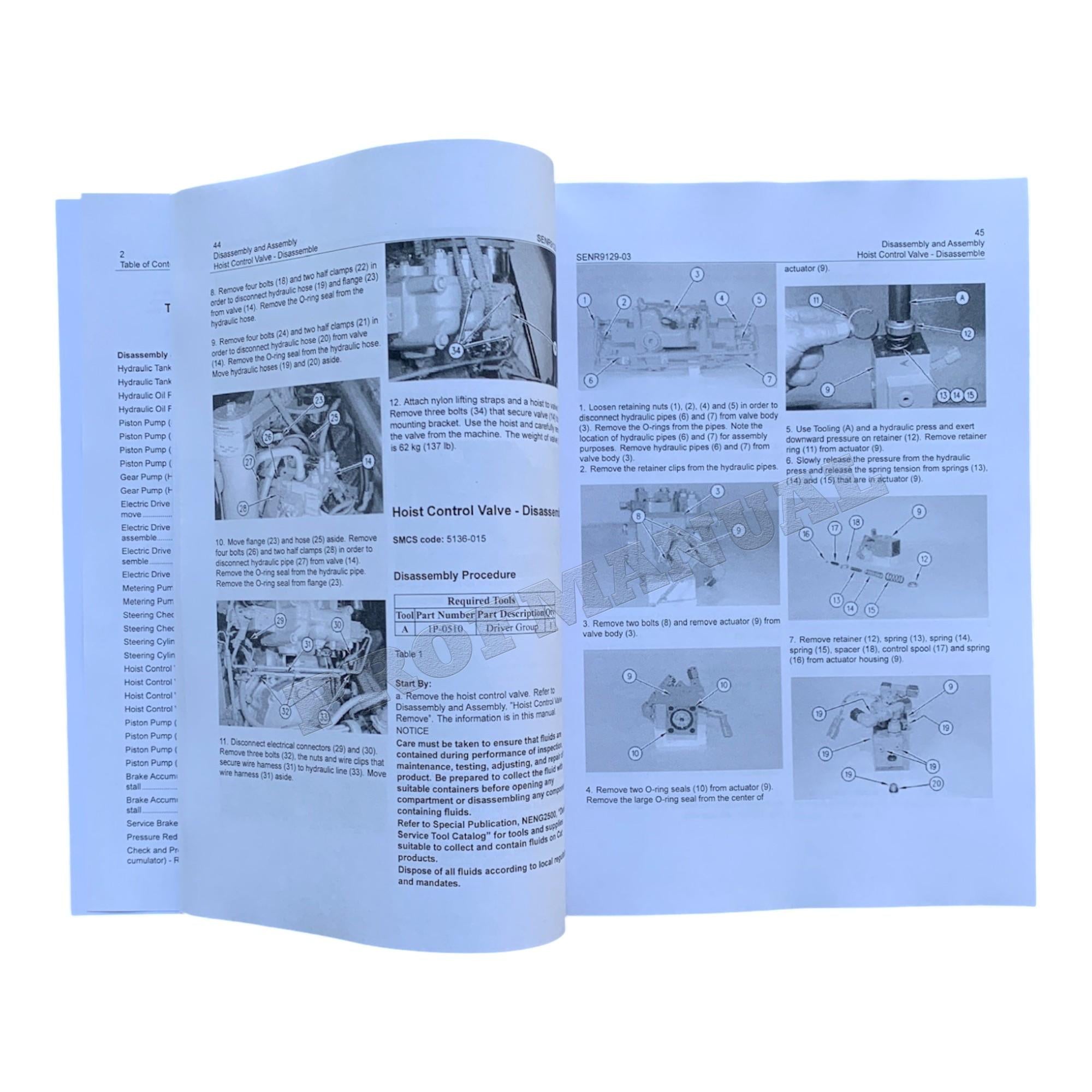 Caterpillar D250E D300E 2 Dump TRUCK Machine SYSTEM Disass Assem Service Manual