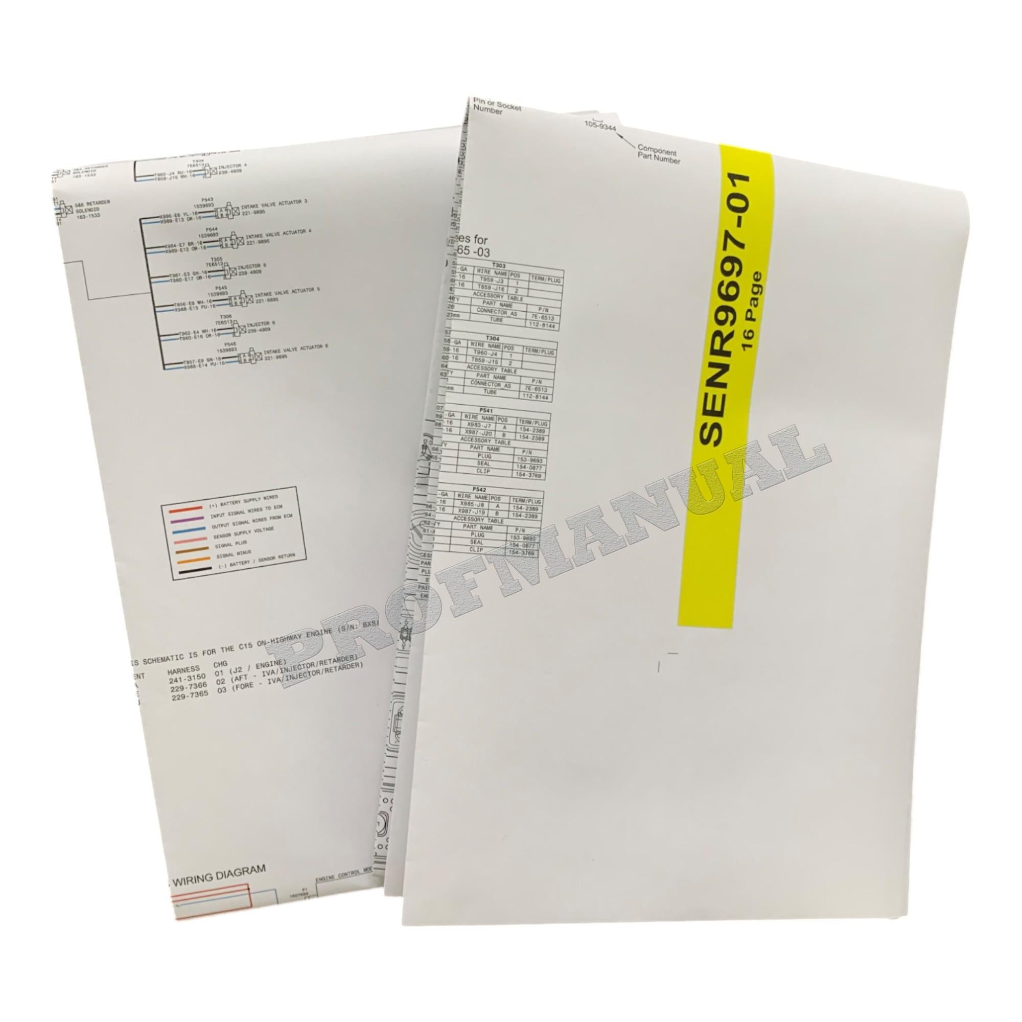 Caterpillar C15 ACERT Engine Full Service Manual BXS1-UP *Send serial number