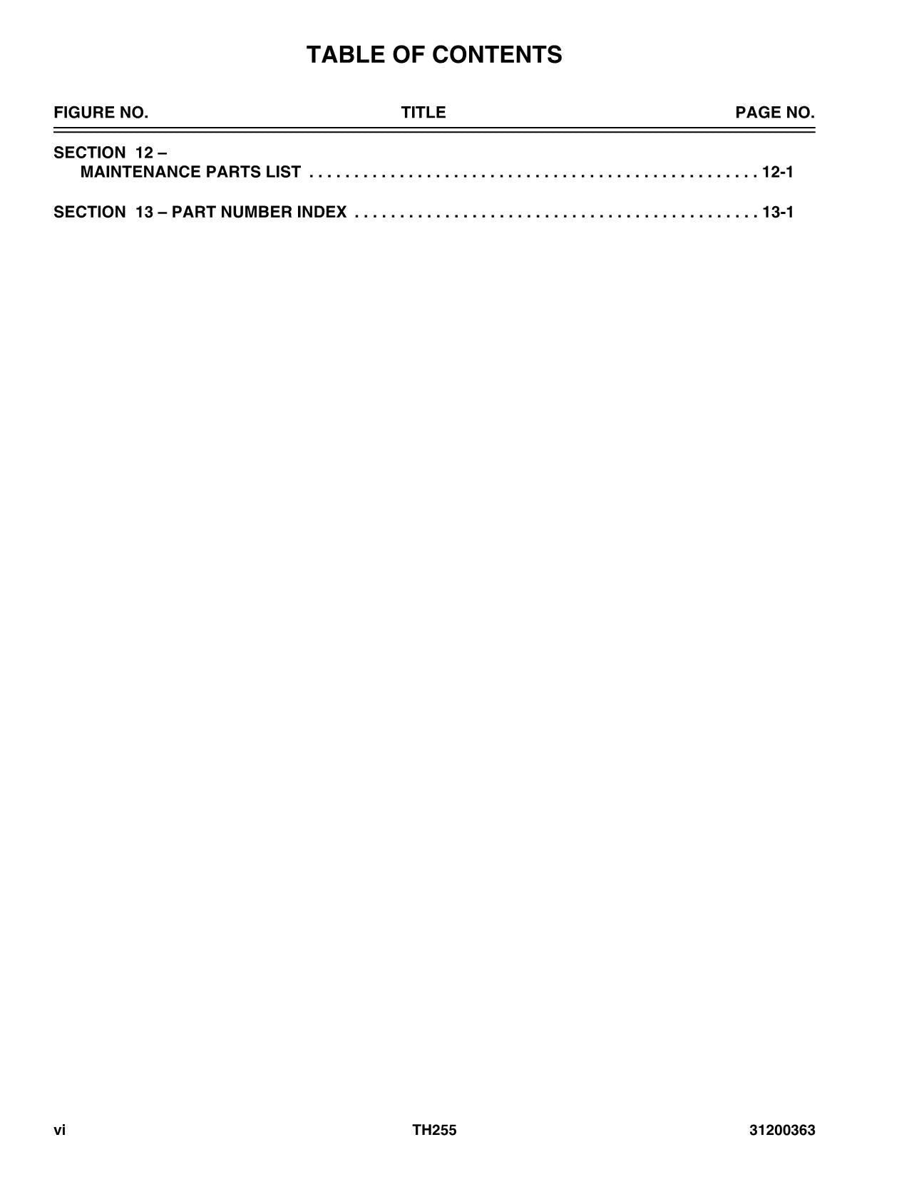 Catálogo de piezas del manipulador telescópico Caterpillar TH255 Manual SN TBS y superiores