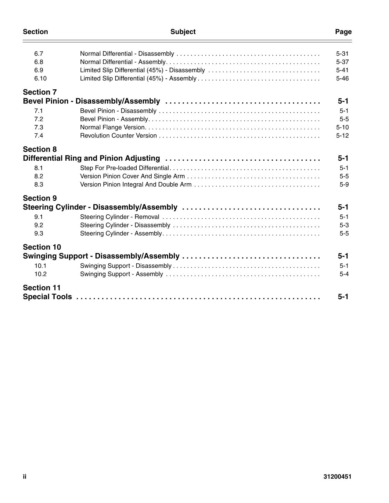 Caterpillar TH255 Telehandler Axle Disassembly Assembly Service Manual SN TBS-