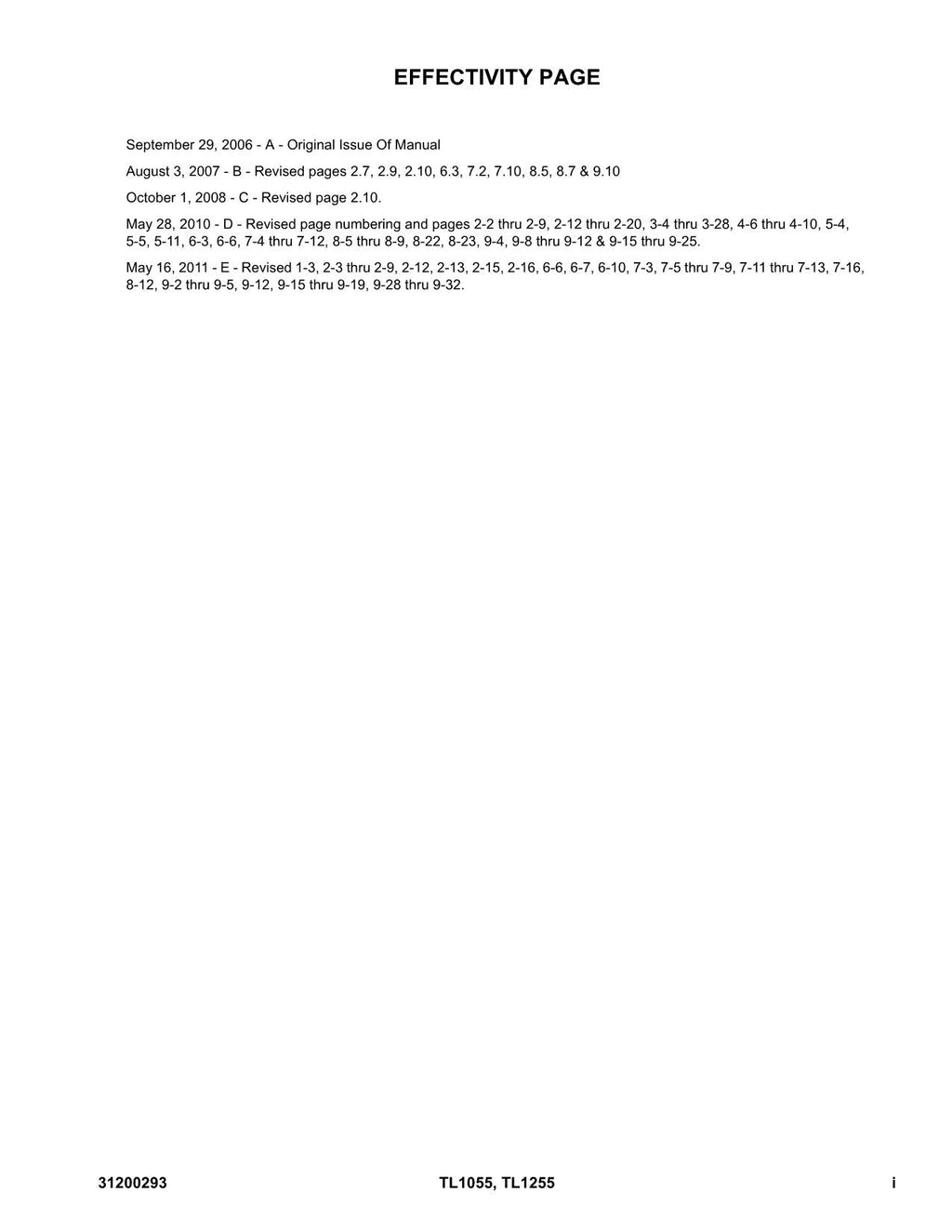 Caterpillar TL1055 TL1255 Telehandler Service Manual