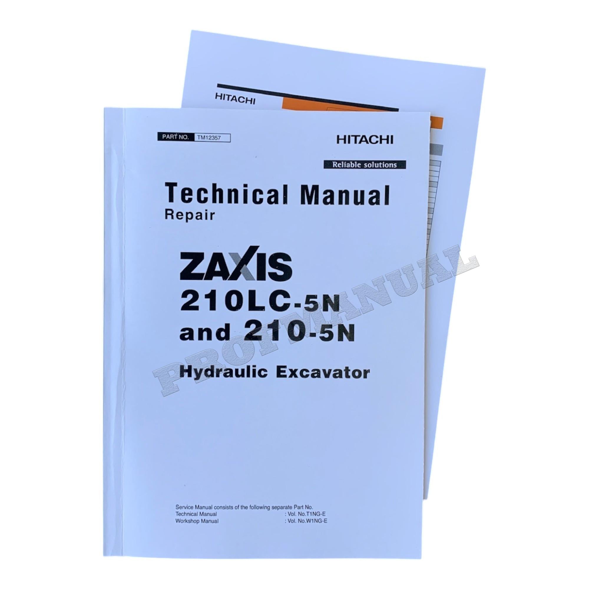 HITACHI ZAXIS 210-5N 210LC-5N EXCAVATOR REPAIR SERVICE MANUAL + !BONUS!