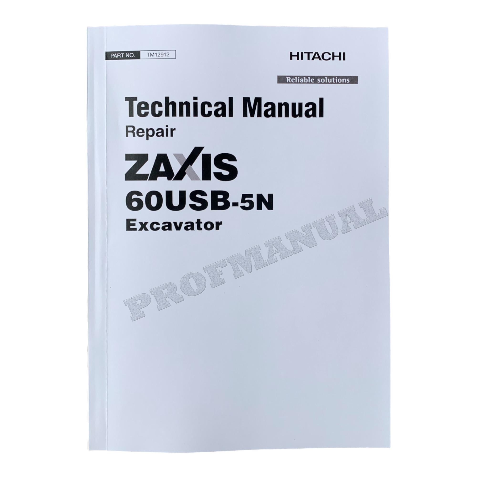 HITACHI ZAXIS 60USB-5N EXCAVATOR REPAIR SERVICE MANUAL