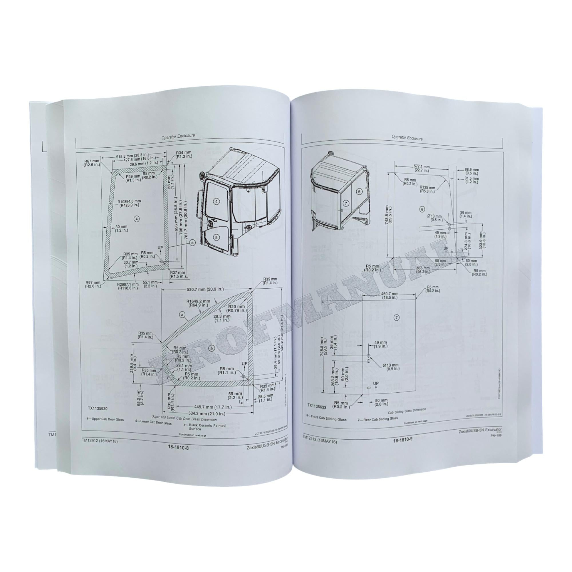 HITACHI ZAXIS 60USB-5N EXCAVATOR REPAIR SERVICE MANUAL