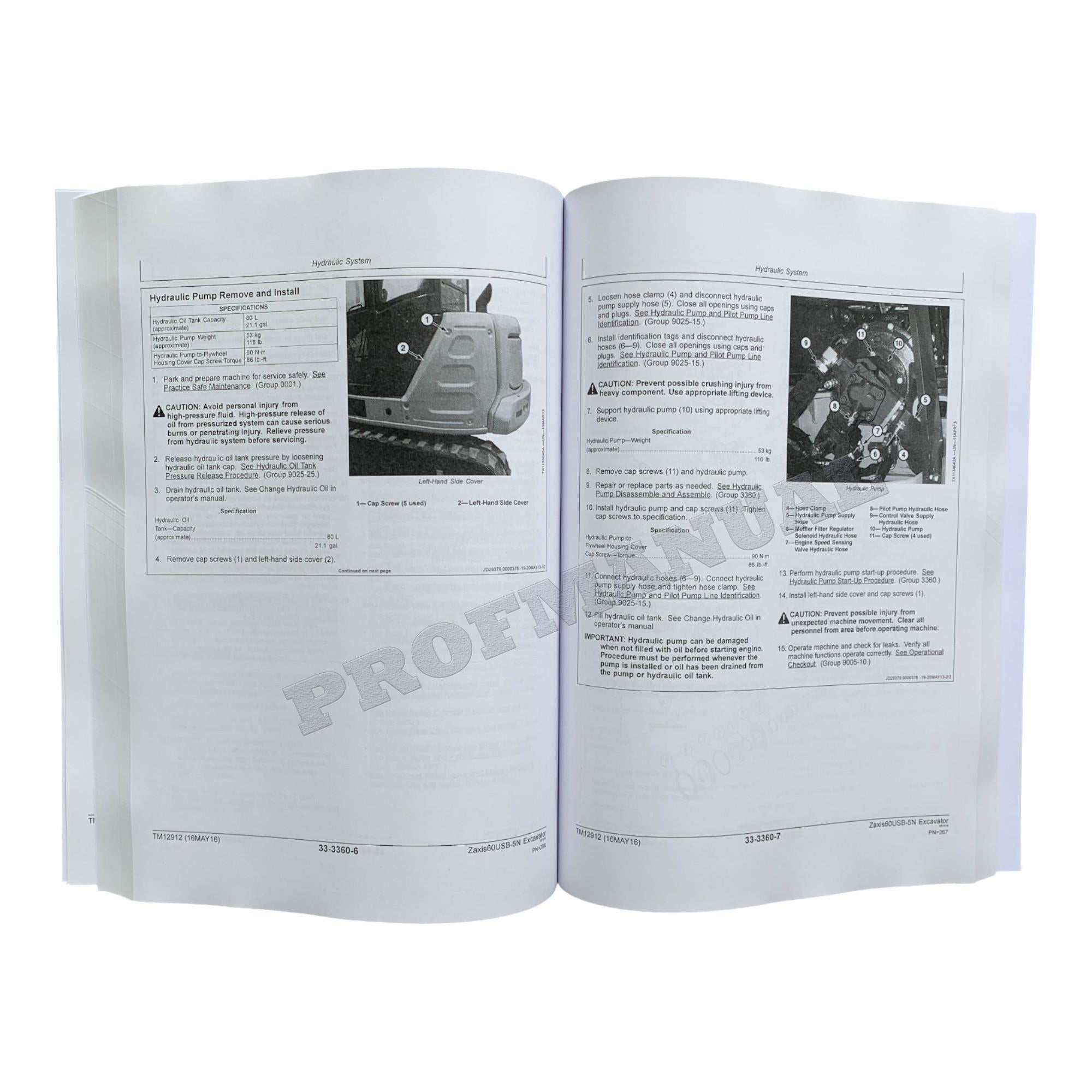 HITACHI ZAXIS 60USB-5N EXCAVATOR REPAIR SERVICE MANUAL