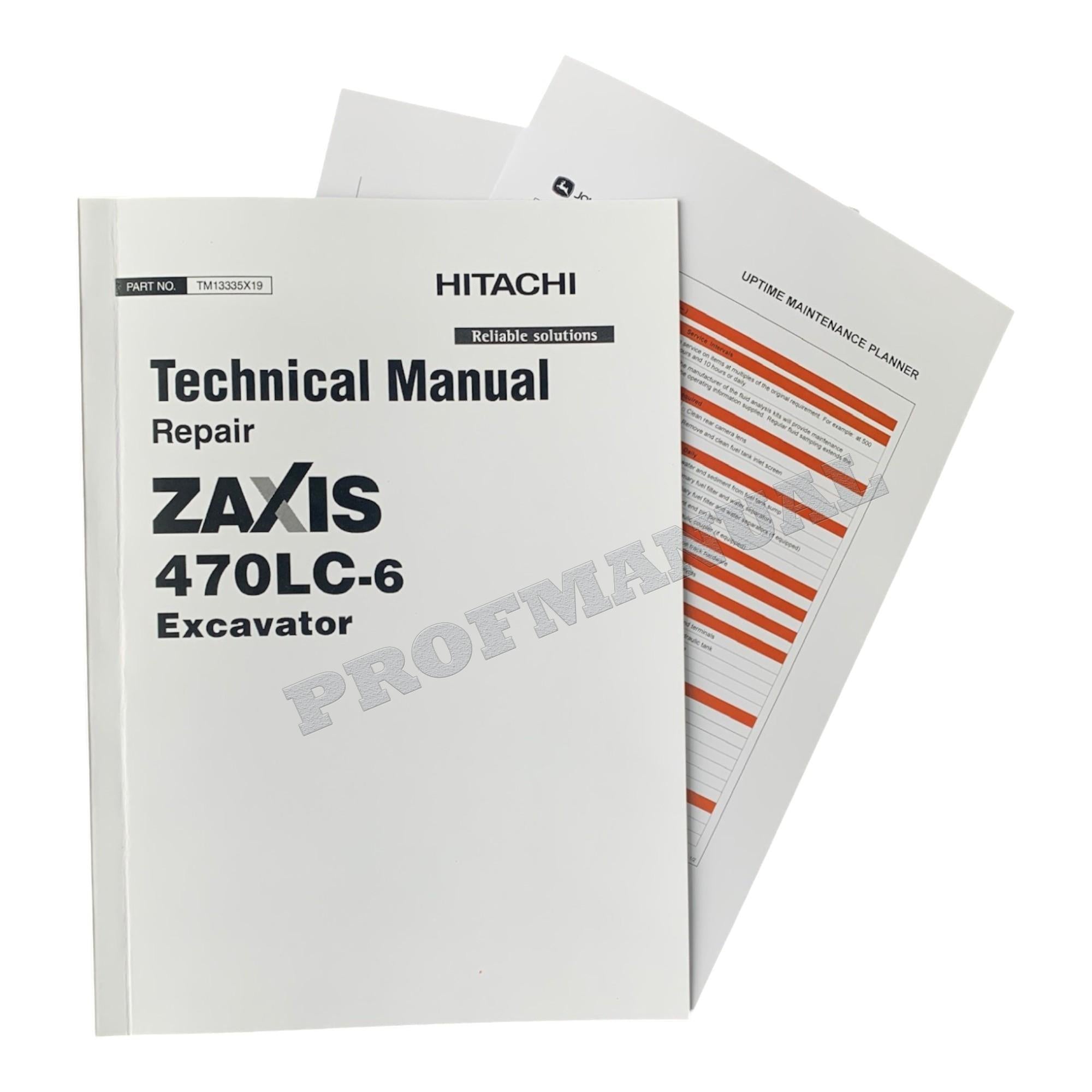 HITACHI ZAXIS 470LC-6 EXCAVATOR REPAIR SERVICE MANUAL + !BONUS!