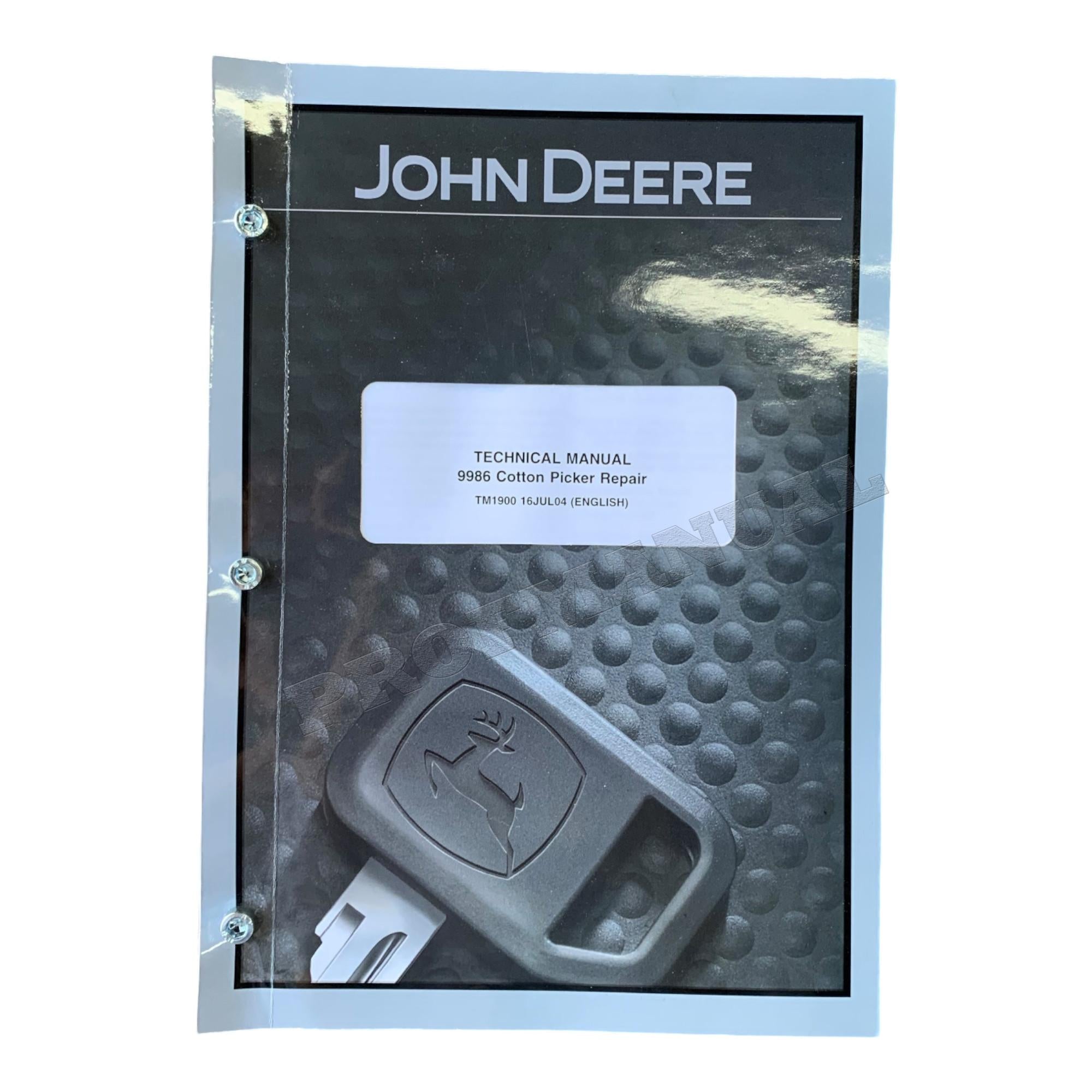 MANUAL TÉCNICO DE REPARACIÓN Y SERVICIO DE LA RECOLECTORA DE ALGODÓN JONH DEERE 9986 TM1900