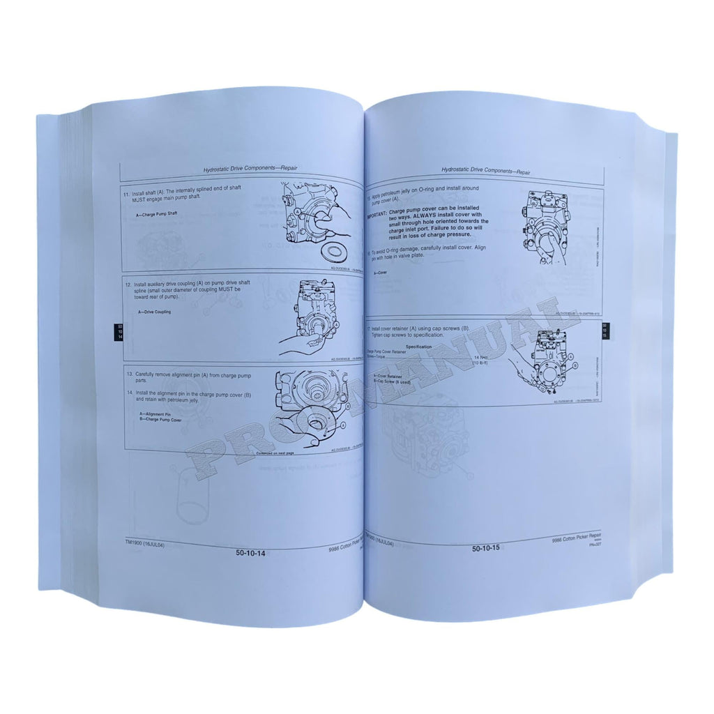 MANUAL TÉCNICO DE REPARACIÓN Y SERVICIO DE LA RECOLECTORA DE ALGODÓN JONH DEERE 9986 TM1900