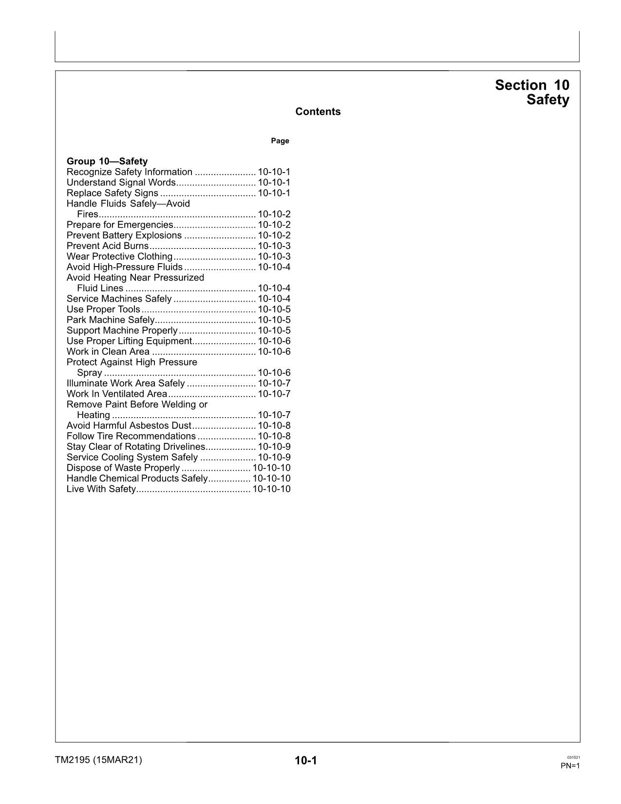 John Deere HPX 4X2 HPX 4X4 Gas Diesel Gator REPAIR SERVICE MANUAL TM2195