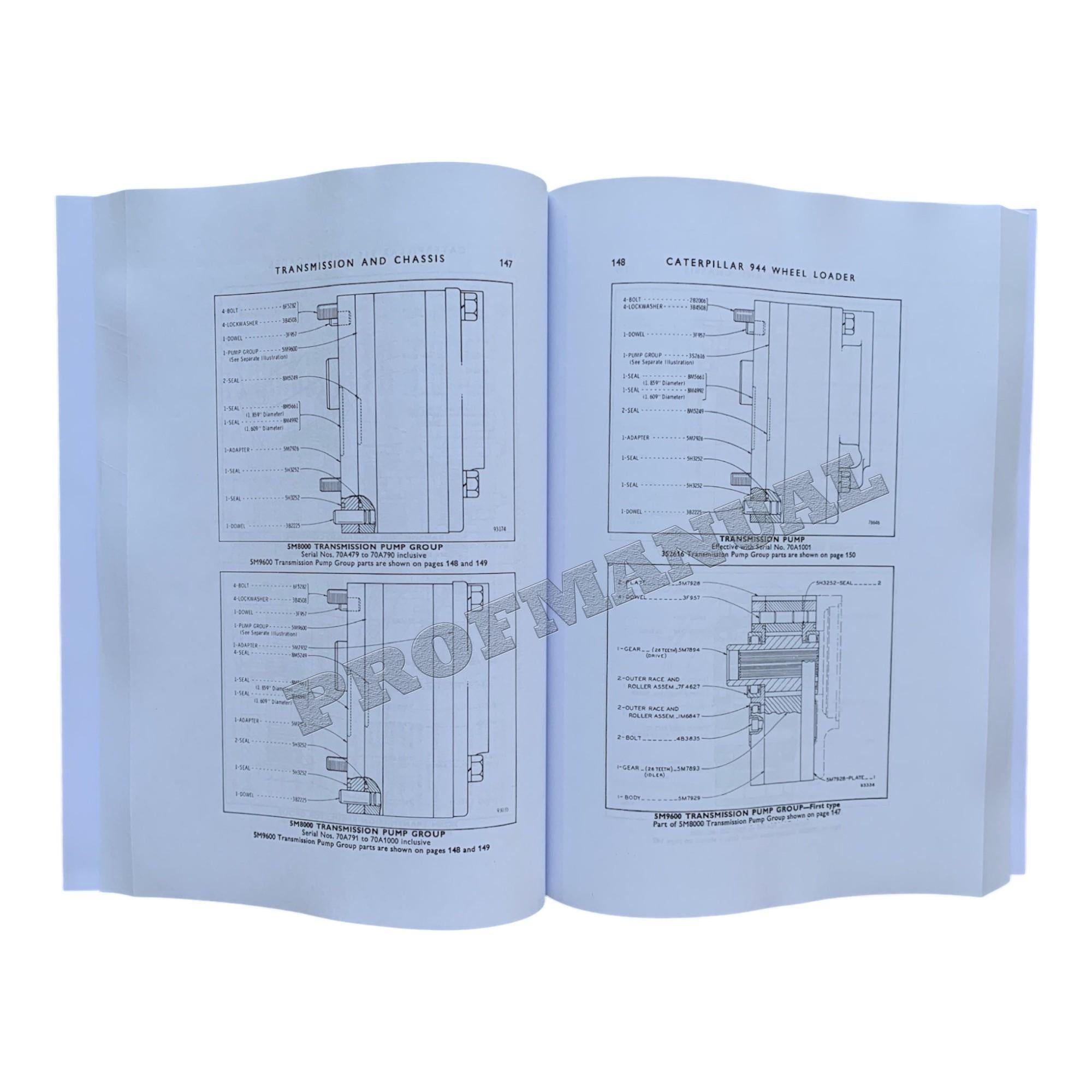 Caterpillar Cat 944 Wheel Loader Parts Catalog Manual UEH0272S