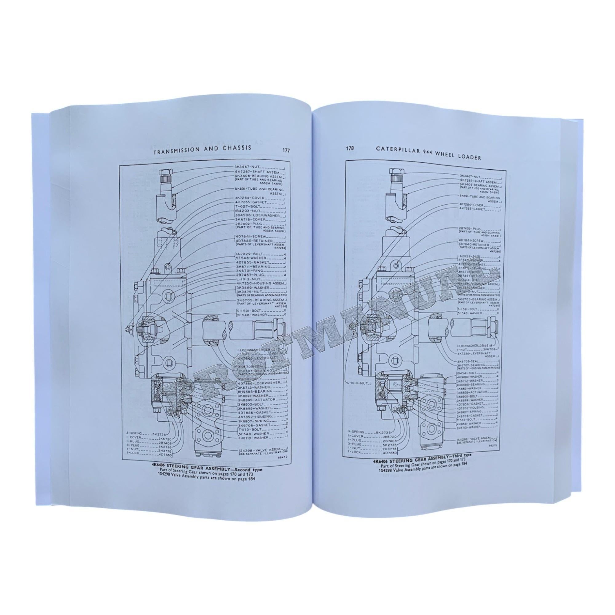 Caterpillar Cat 944 Wheel Loader Parts Catalog Manual UEH0272S