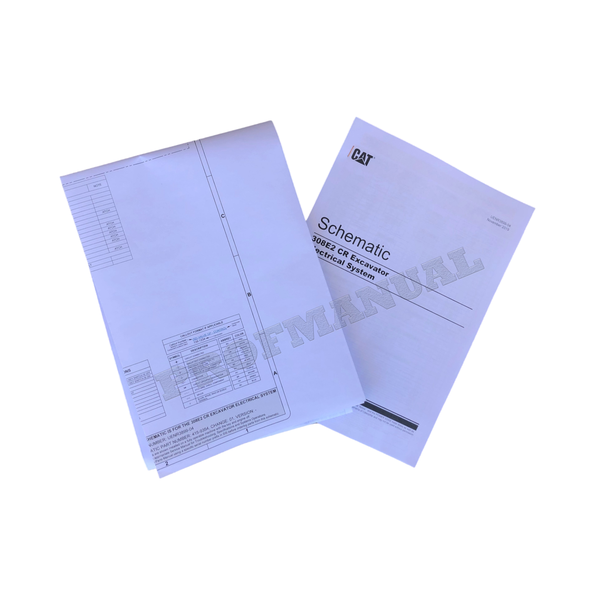 Manual de servicio del esquema eléctrico de la excavadora Caterpillar 308E2 CR, serie FJX1-3999