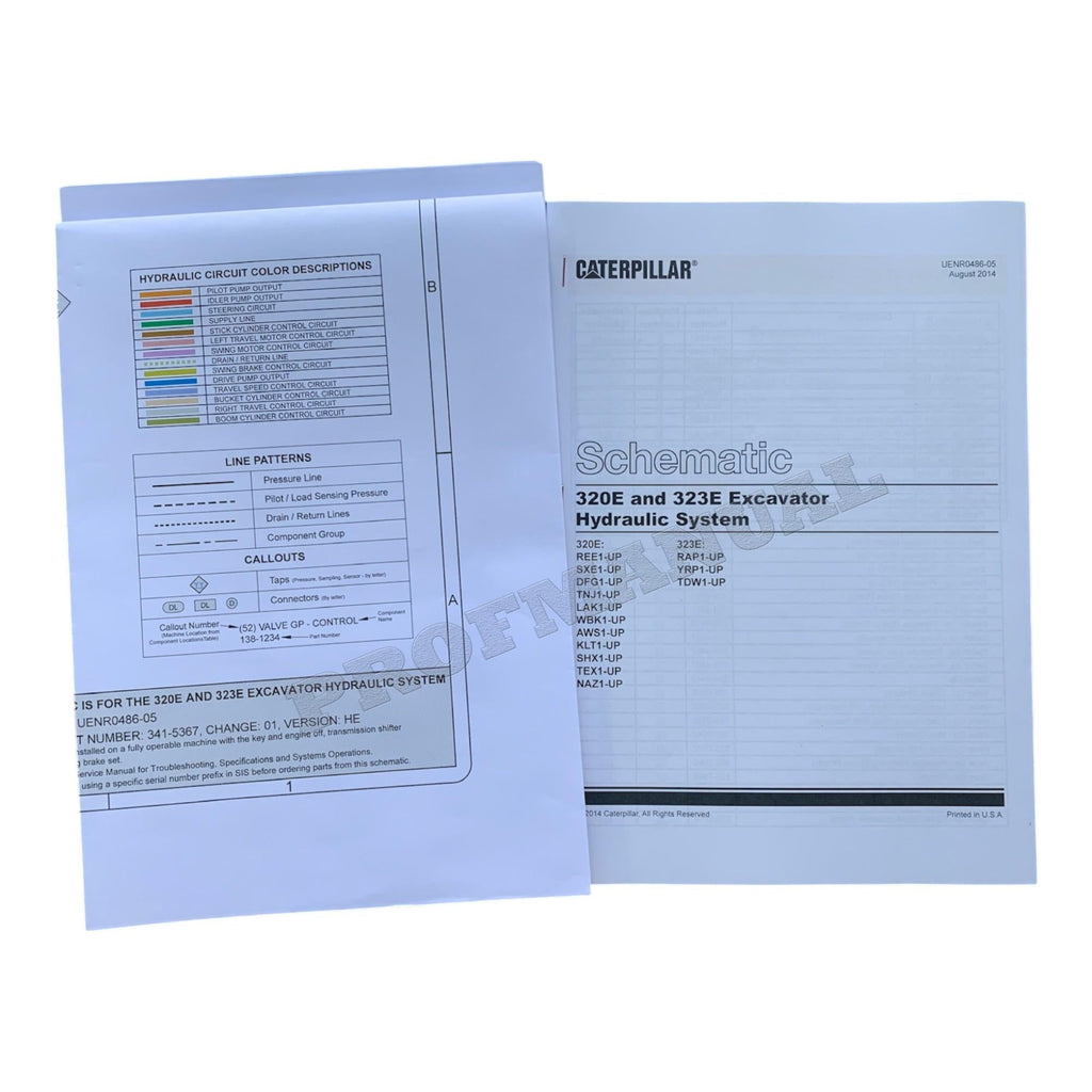 Caterpillar 320E 323E Hydraulic Excavator Full Service Manual