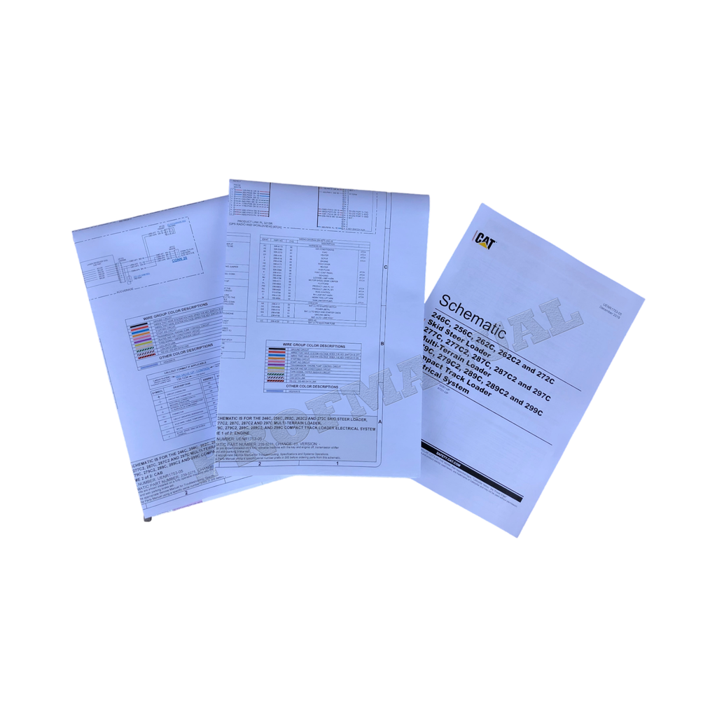 Manual de servicio del esquema eléctrico del cargador Caterpillar 277C, 277C2, 287C, 287C2 y 297C