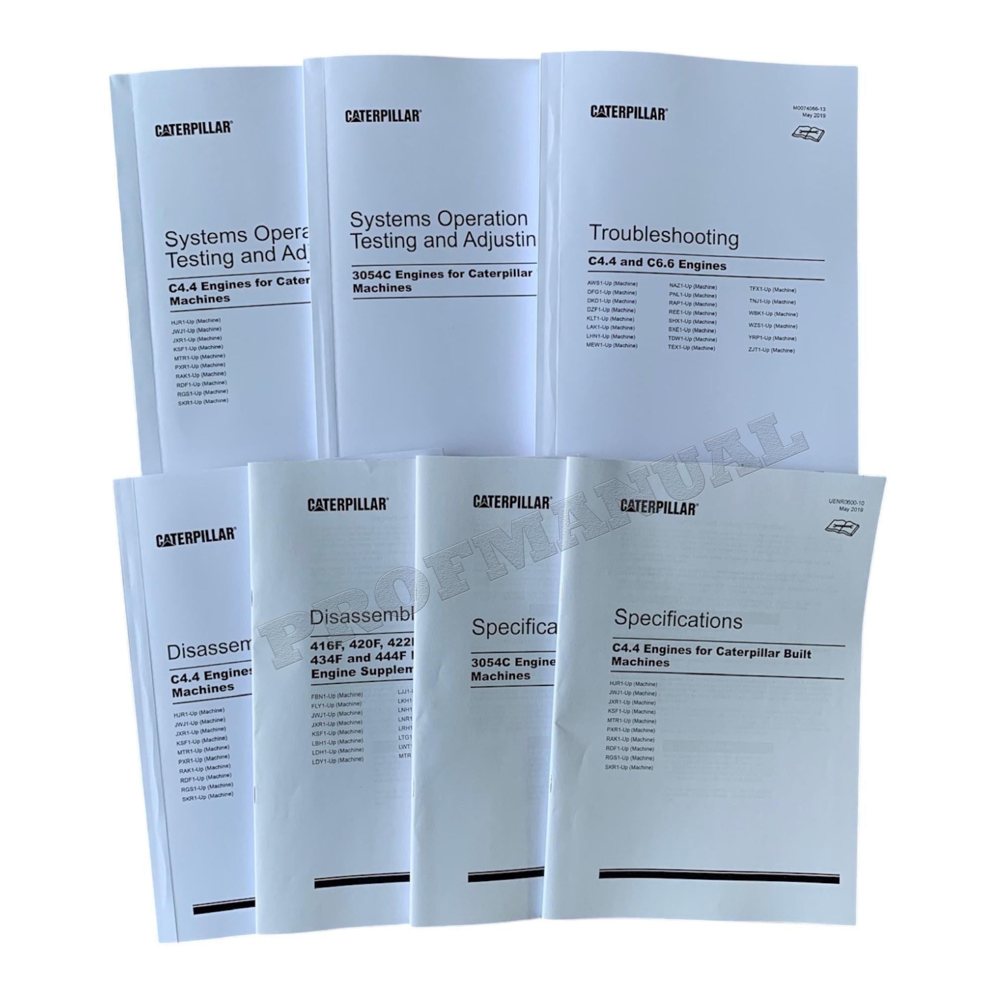 Caterpillar C4.4 C6.6 3054C Engine Backhoe Loader Service Manual *Send serial number