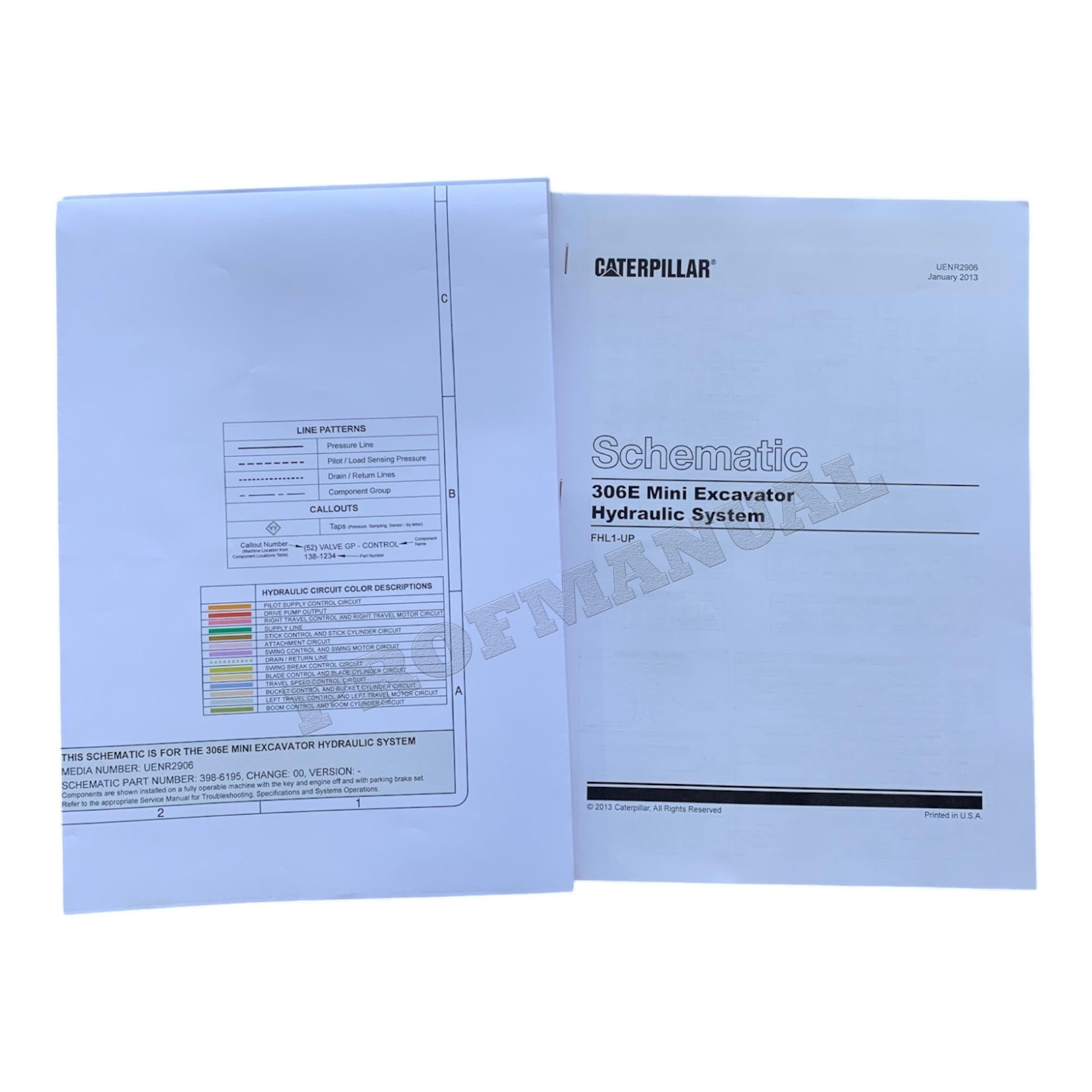 Manual de servicio completo de la miniexcavadora hidráulica Caterpillar 306E *Enviar número de serie