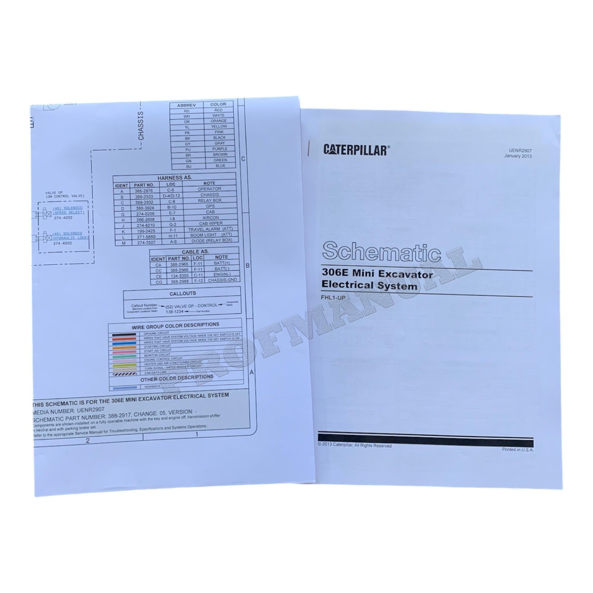 Manual de servicio completo de la miniexcavadora hidráulica Caterpillar 306E *Enviar número de serie